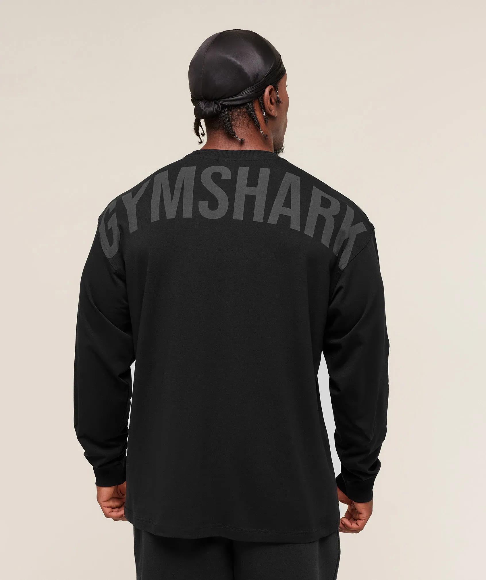 Gymshark Power Long Sleeve T-Shirt - Black/Asphalt Grey sold by Gymshark product image thumbnail 4