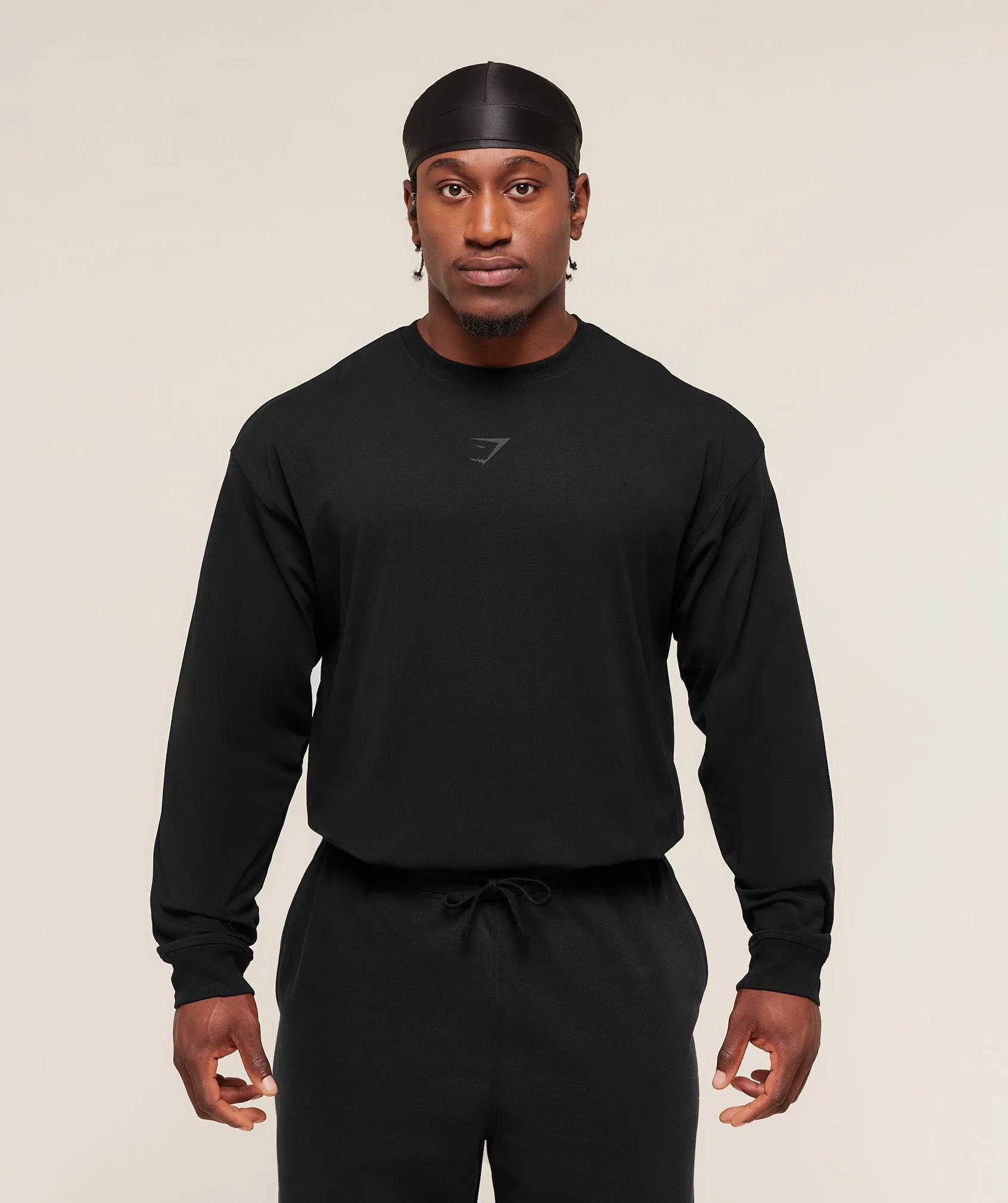 Gymshark Power Long Sleeve T-Shirt - Black/Asphalt Grey sold by Gymshark product image thumbnail 3