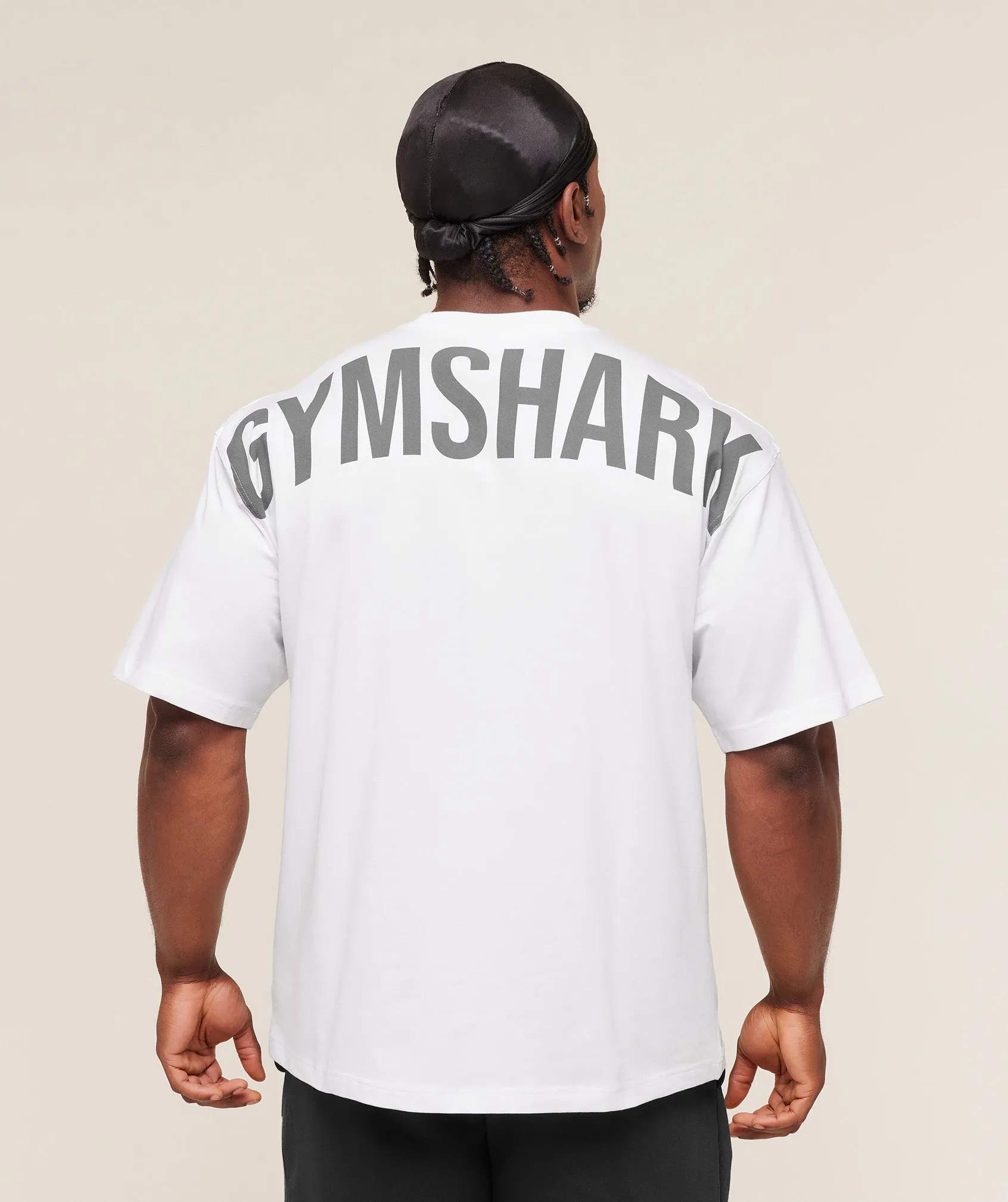 Gymshark Power T-Shirt - White sold by Gymshark product image thumbnail 3