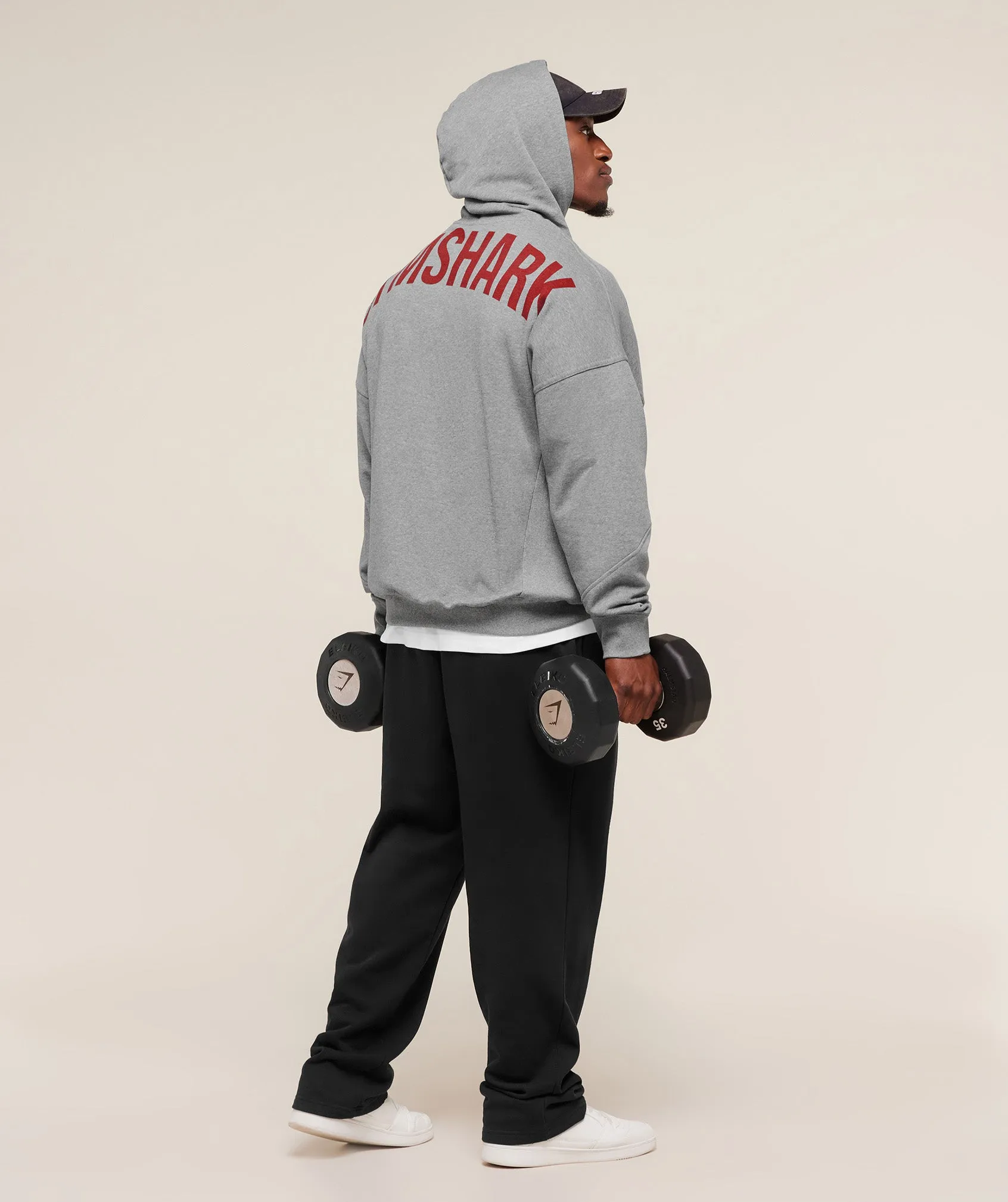 Gymshark Power Hoodie - Charcoal Core Marl sold by Gymshark product image thumbnail 4