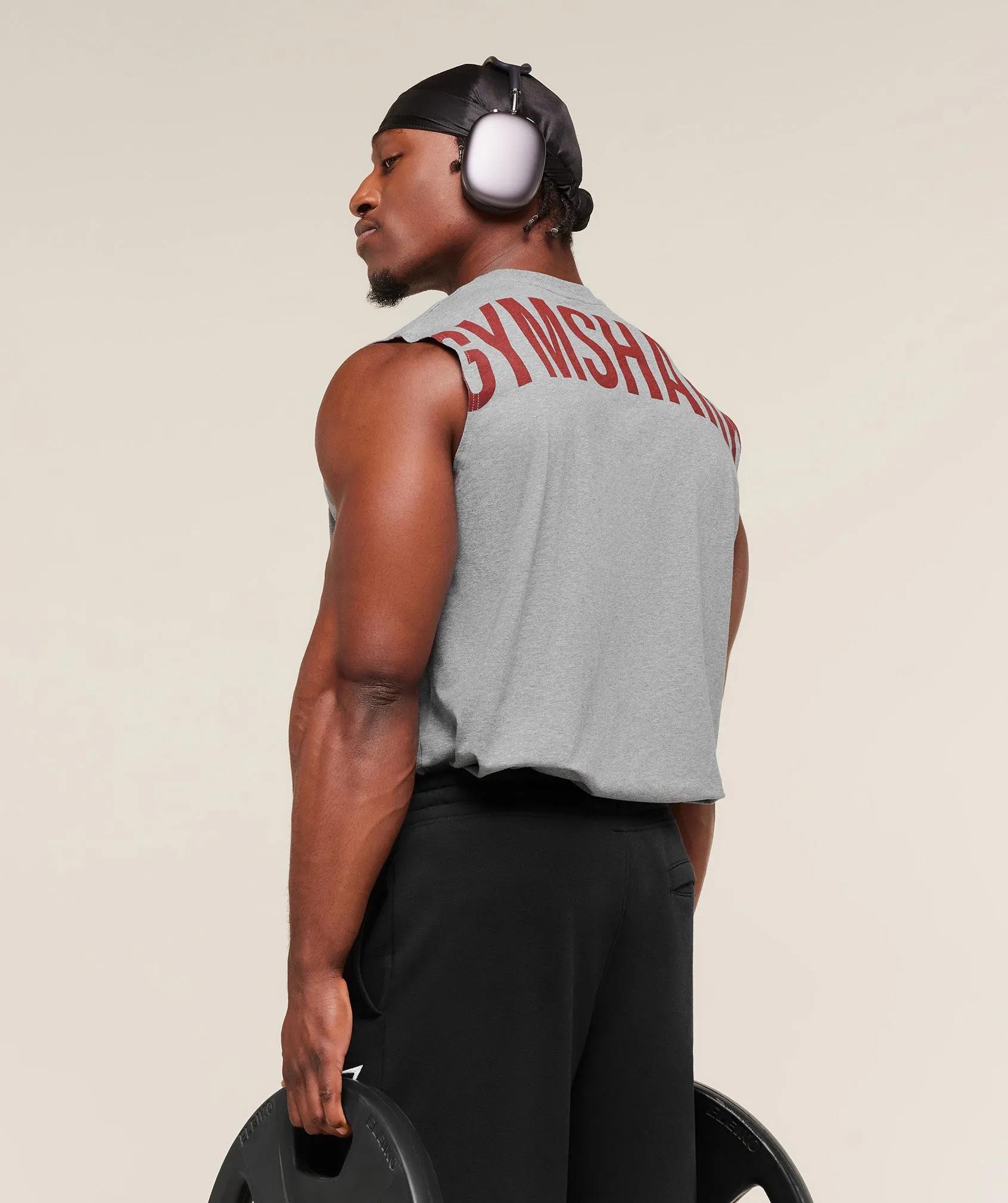 Gymshark Power Cut Off Tank - Charcoal Core Marl sold by Gymshark product image thumbnail 3