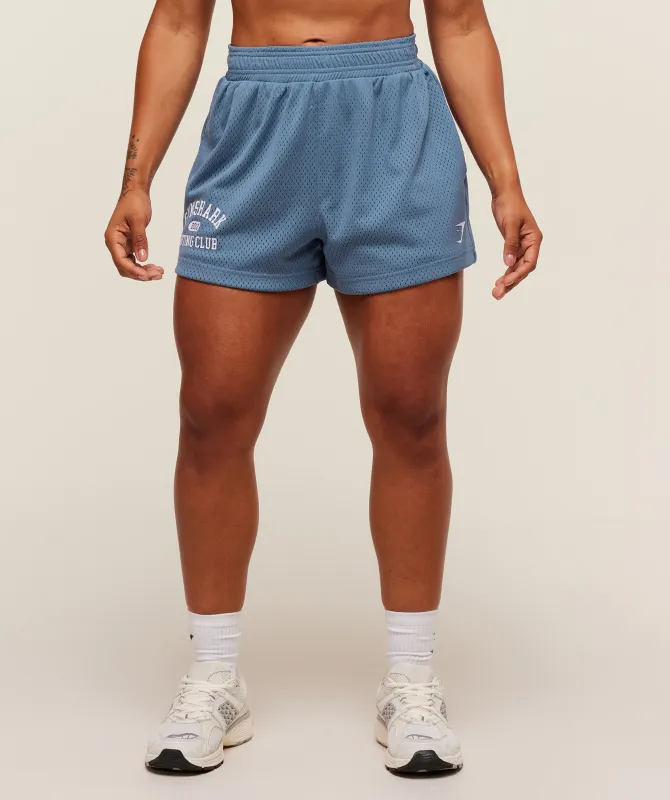 Gymshark Lifting Club Mesh Shorts - Worn Blue sold by Gymshark
