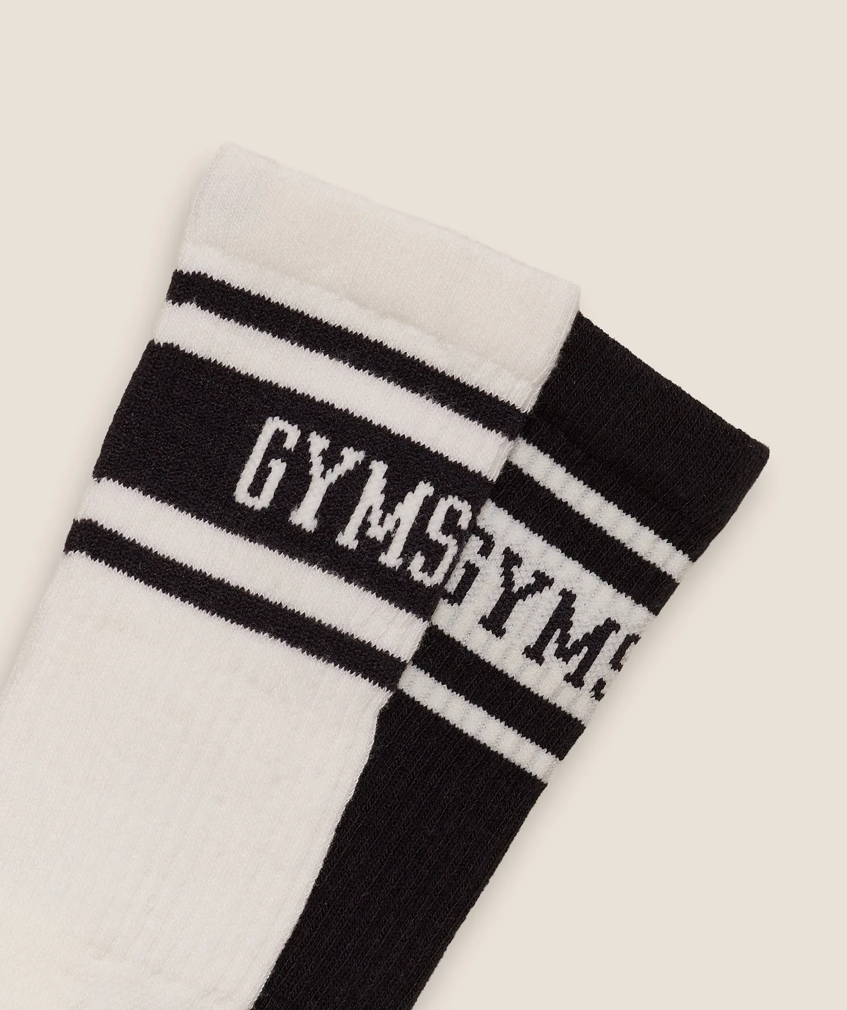 Gymshark Collegiate Crew Sock 2pk - Black sold by Gymshark product image thumbnail 2