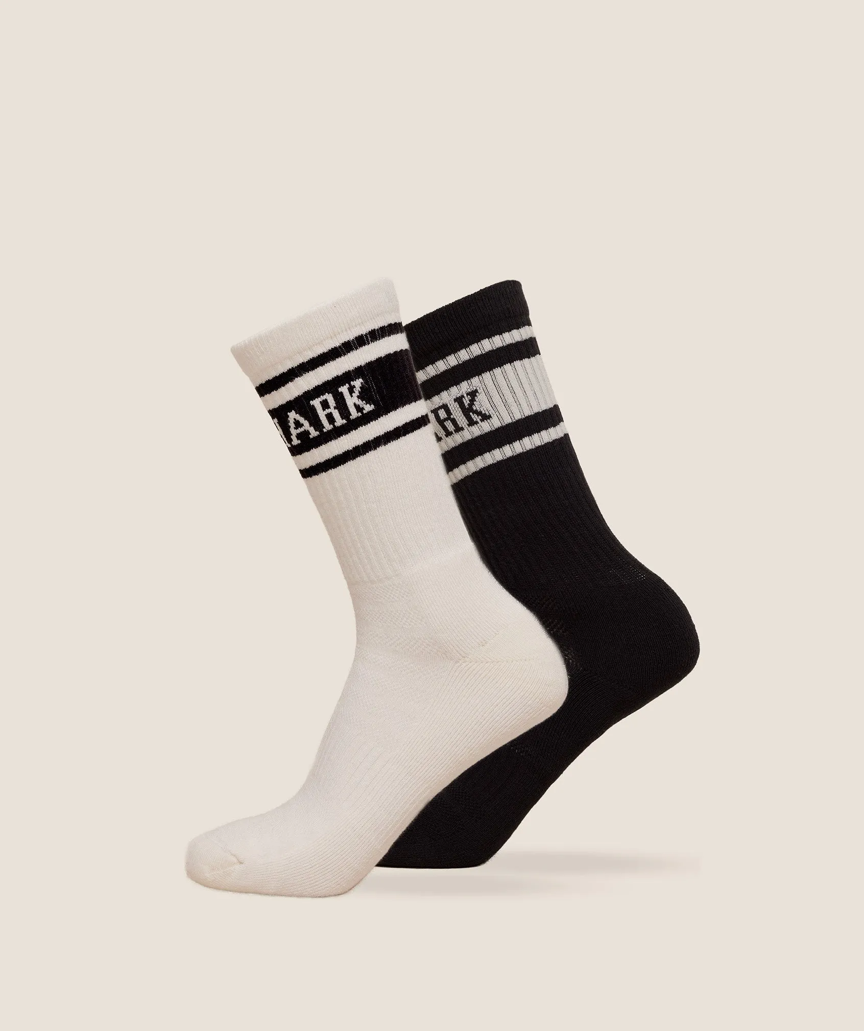 Gymshark Collegiate Crew Sock 2pk - Black sold by Gymshark