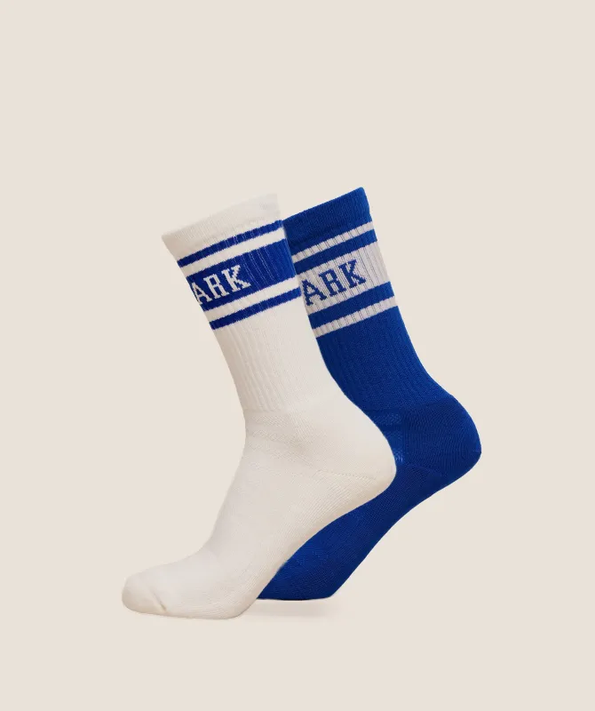 Gymshark Collegiate Crew Sock 2pk - Athletic Blue sold by Gymshark