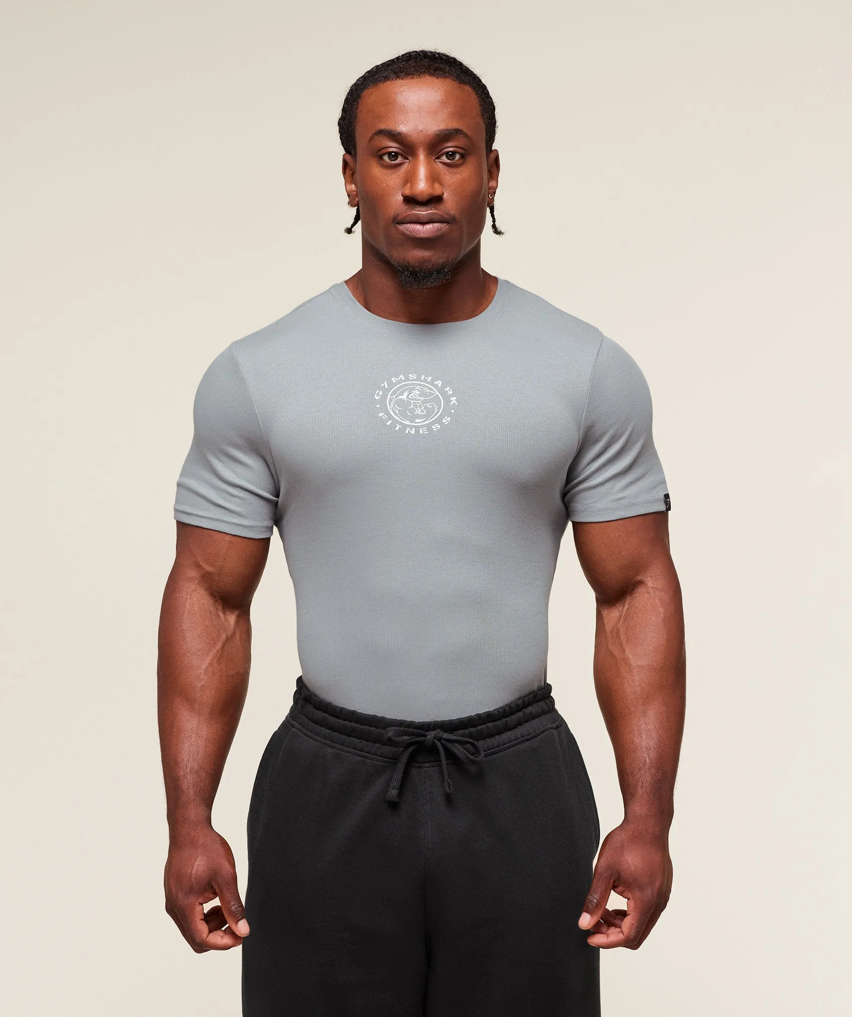 Gymshark Lifting Club Ribbed T-Shirt - Denim Grey sold by Gymshark