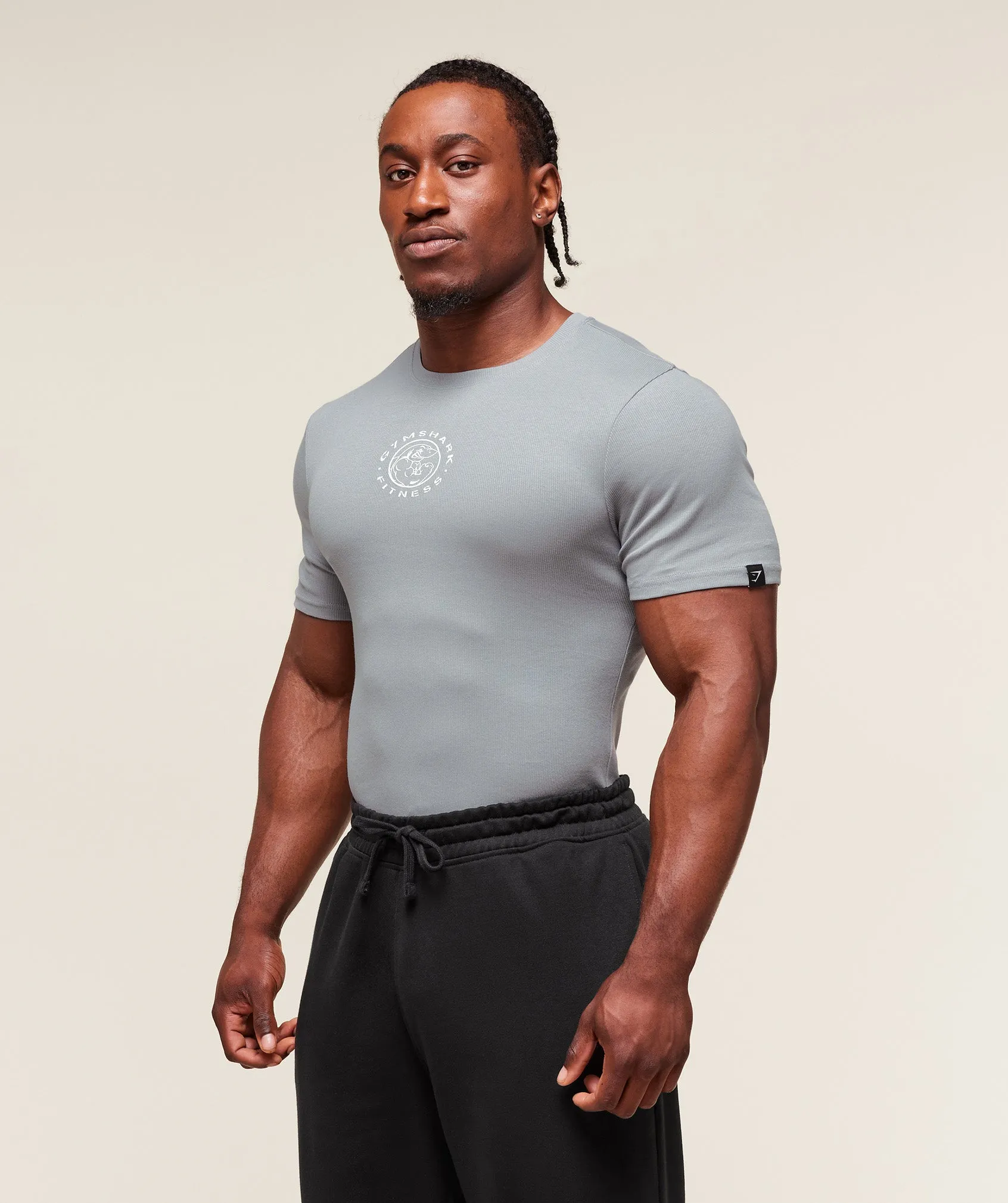 Gymshark Lifting Club Ribbed T-Shirt - Denim Grey sold by Gymshark product image thumbnail 3