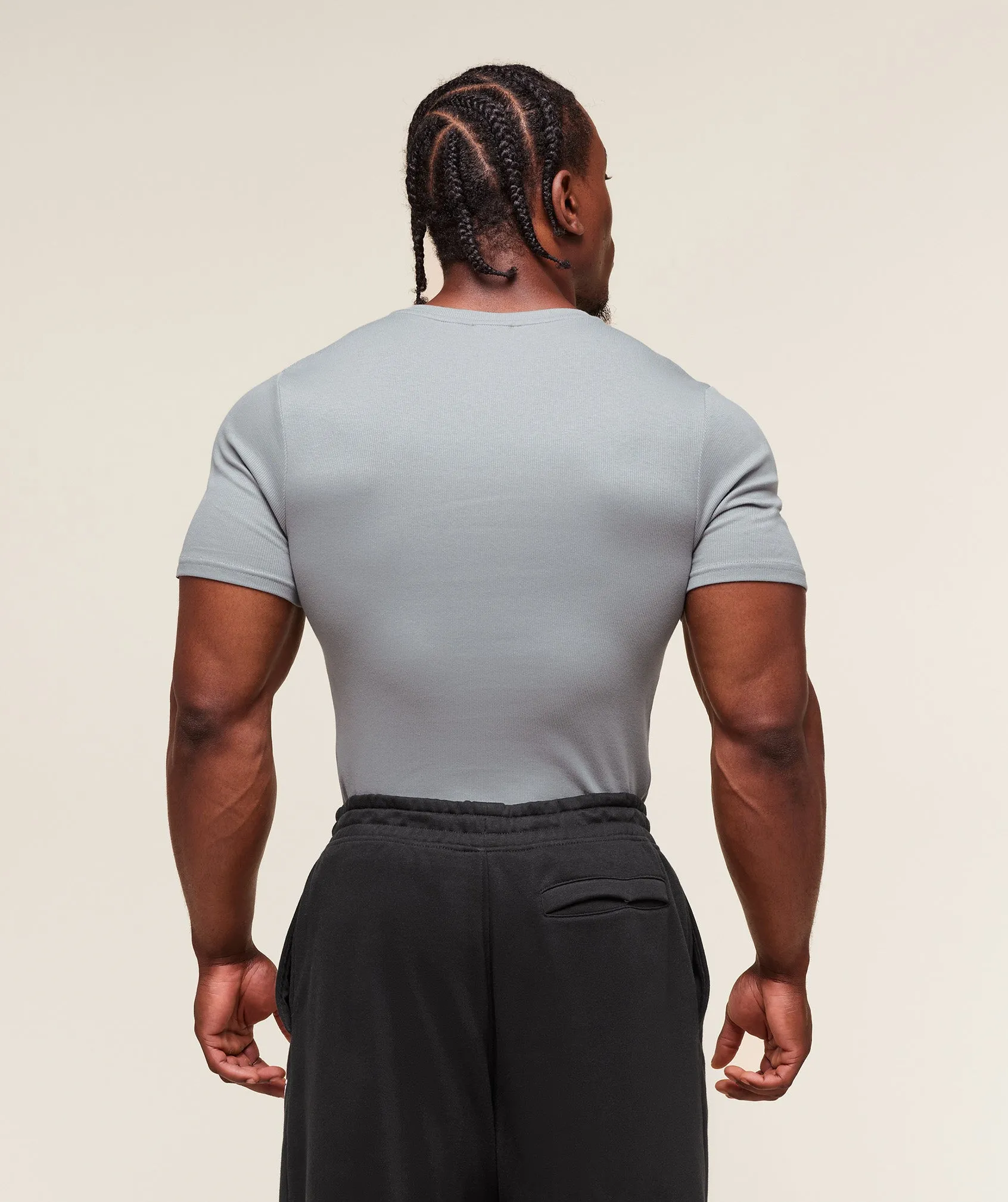 Gymshark Lifting Club Ribbed T-Shirt - Denim Grey sold by Gymshark product image thumbnail 2