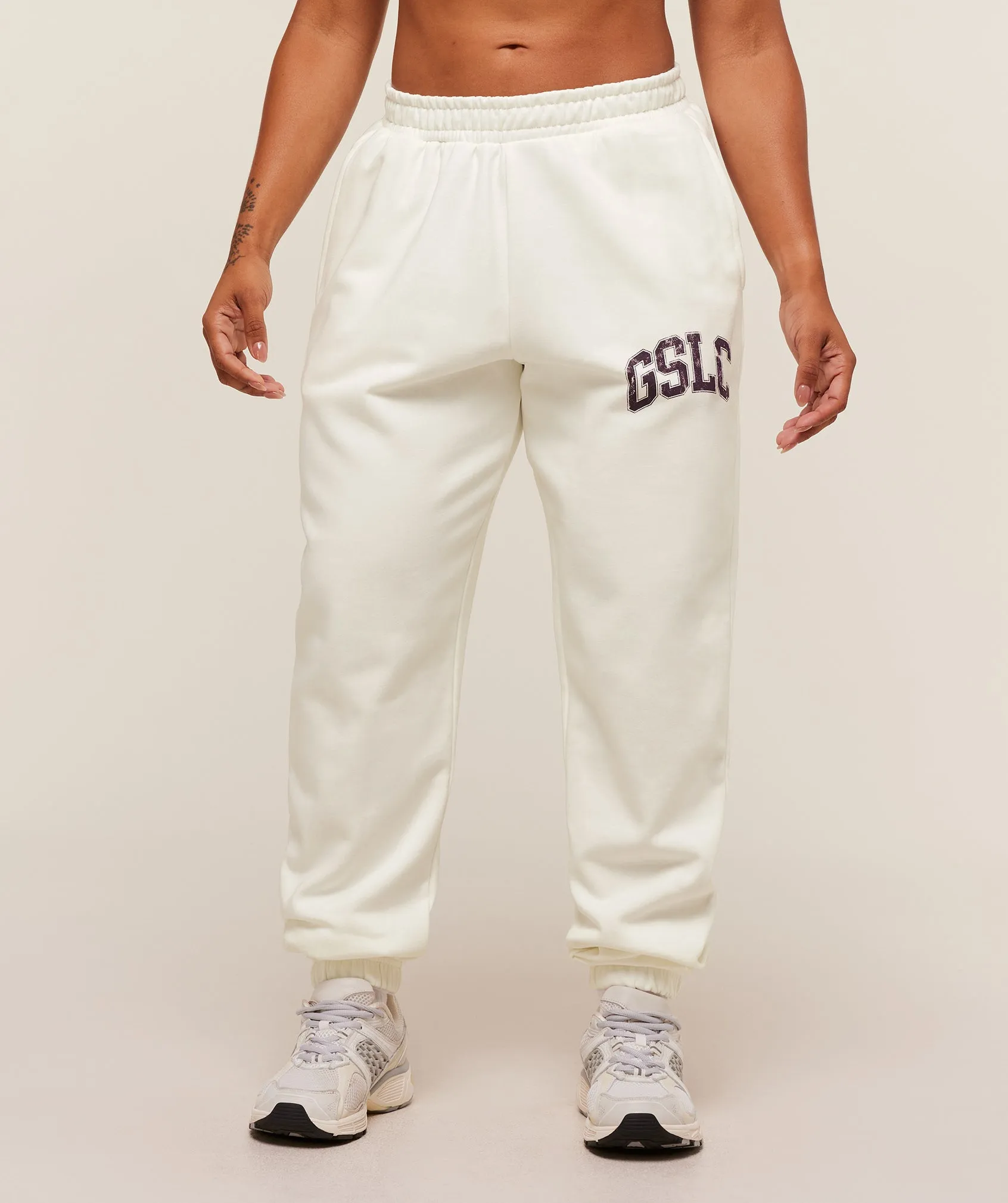 Gymshark GSLC Lifting Club Cuffed Joggers - Soft White sold by Gymshark