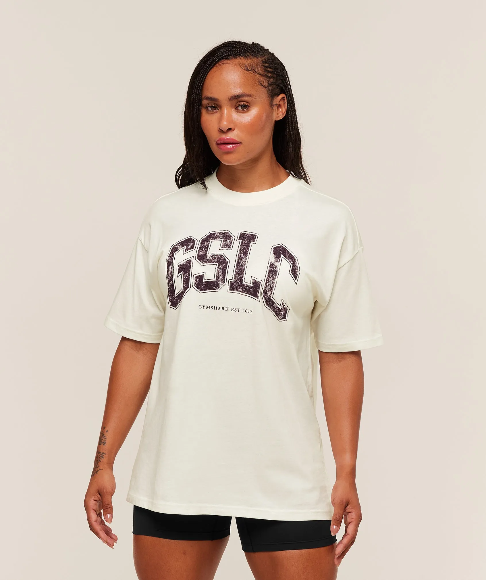 Gymshark GSLC Lifting Club Short Sleeve T-Shirt - Soft White sold by Gymshark