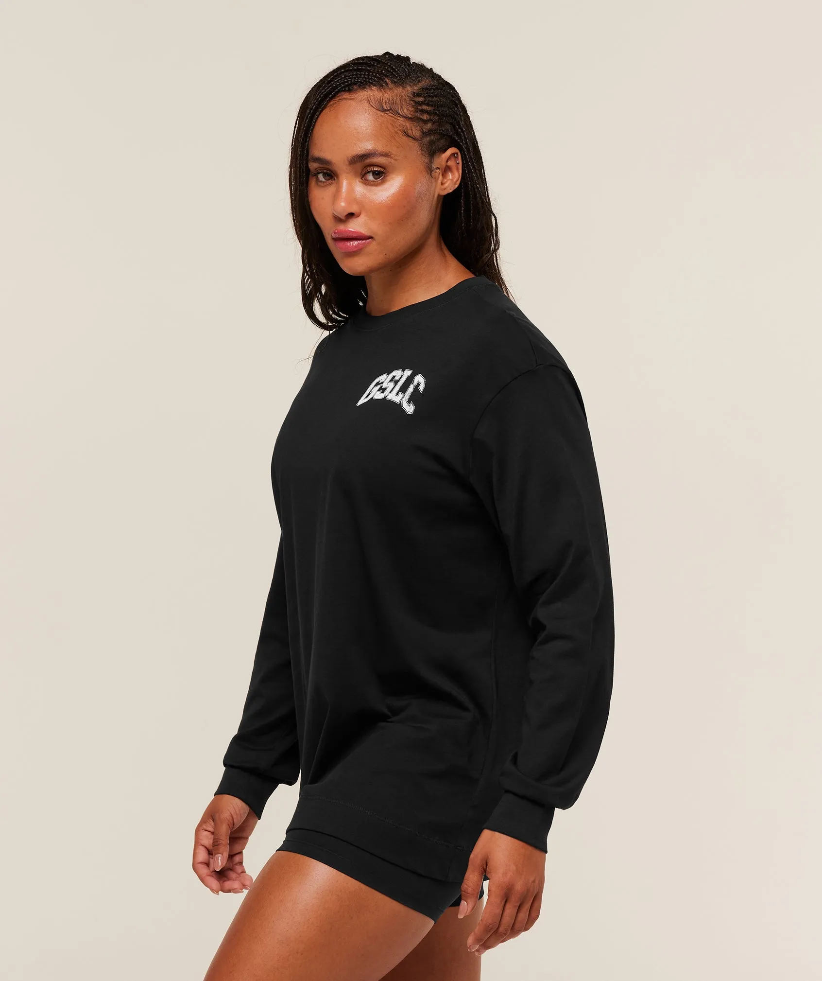 Gymshark GSLC Graphic Oversized Long Sleeve Top - Black sold by Gymshark product image thumbnail 3