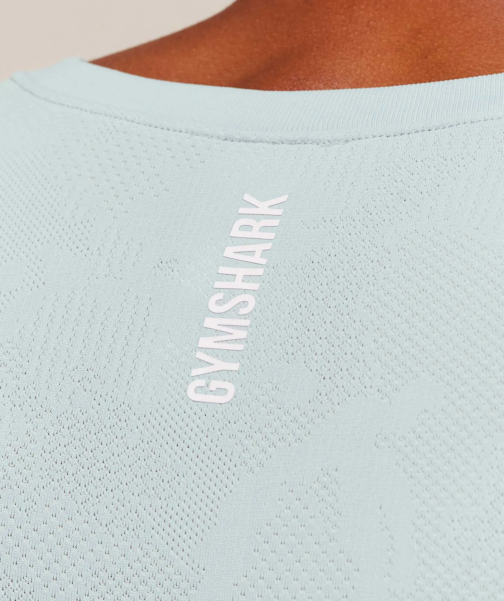 Gymshark Geo Seamless Tank - Smoke Blue/Soft White sold by Gymshark product image thumbnail 3