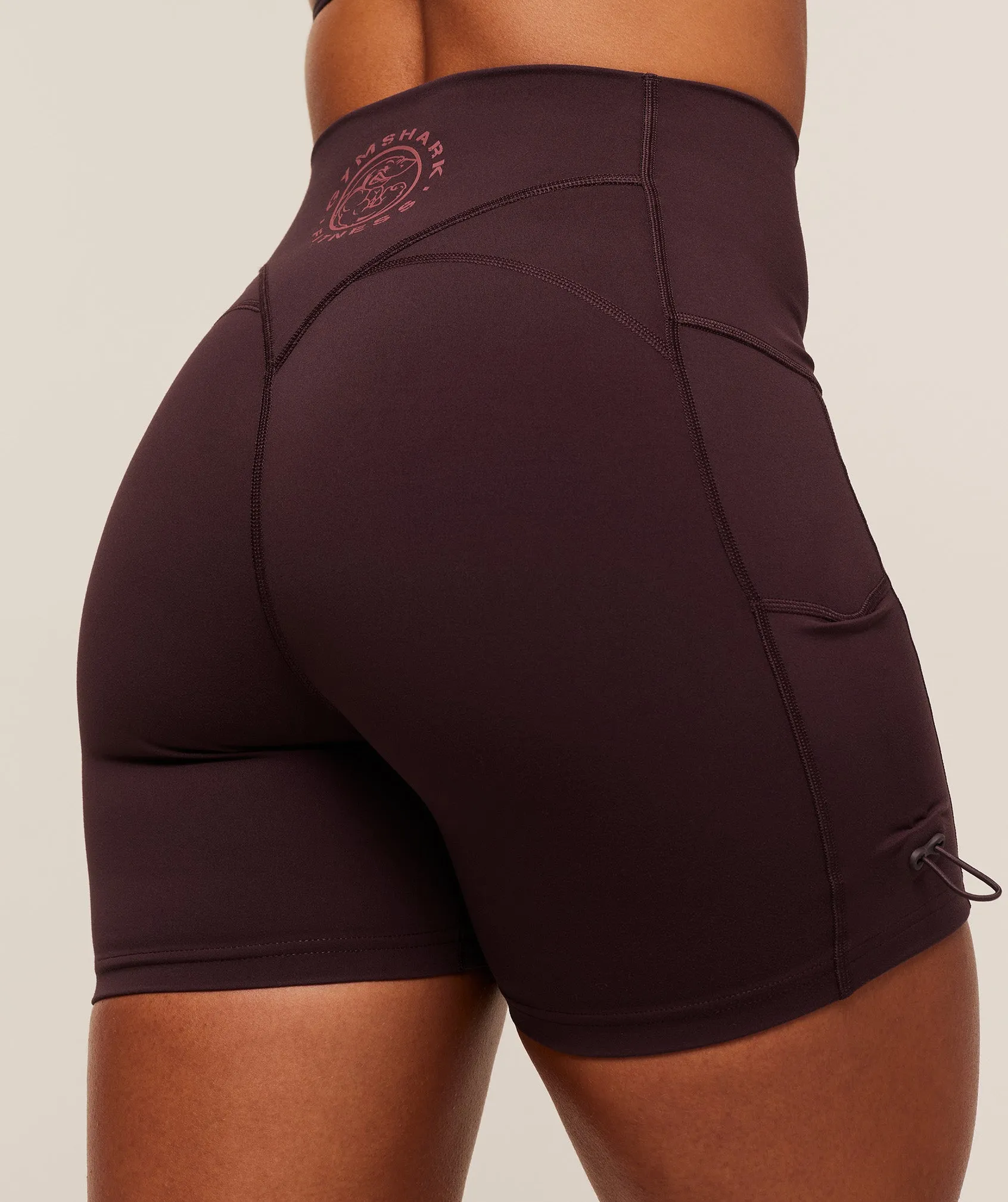 Gymshark Legacy Logo Tight Shorts - Cherry Purple sold by Gymshark product image thumbnail 5
