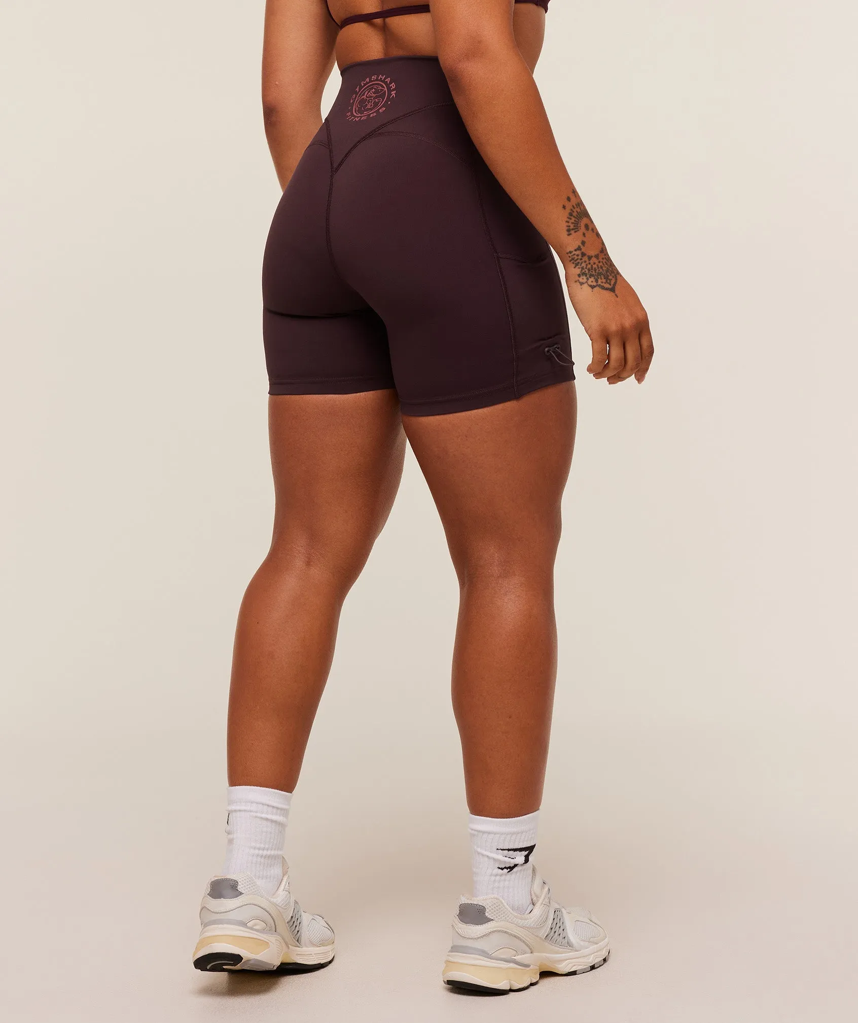 Gymshark Legacy Logo Tight Shorts - Cherry Purple sold by Gymshark product image thumbnail 2