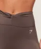 Gymshark Twist Front Straight Leg Legging - Walnut Brown sold by Gymshark