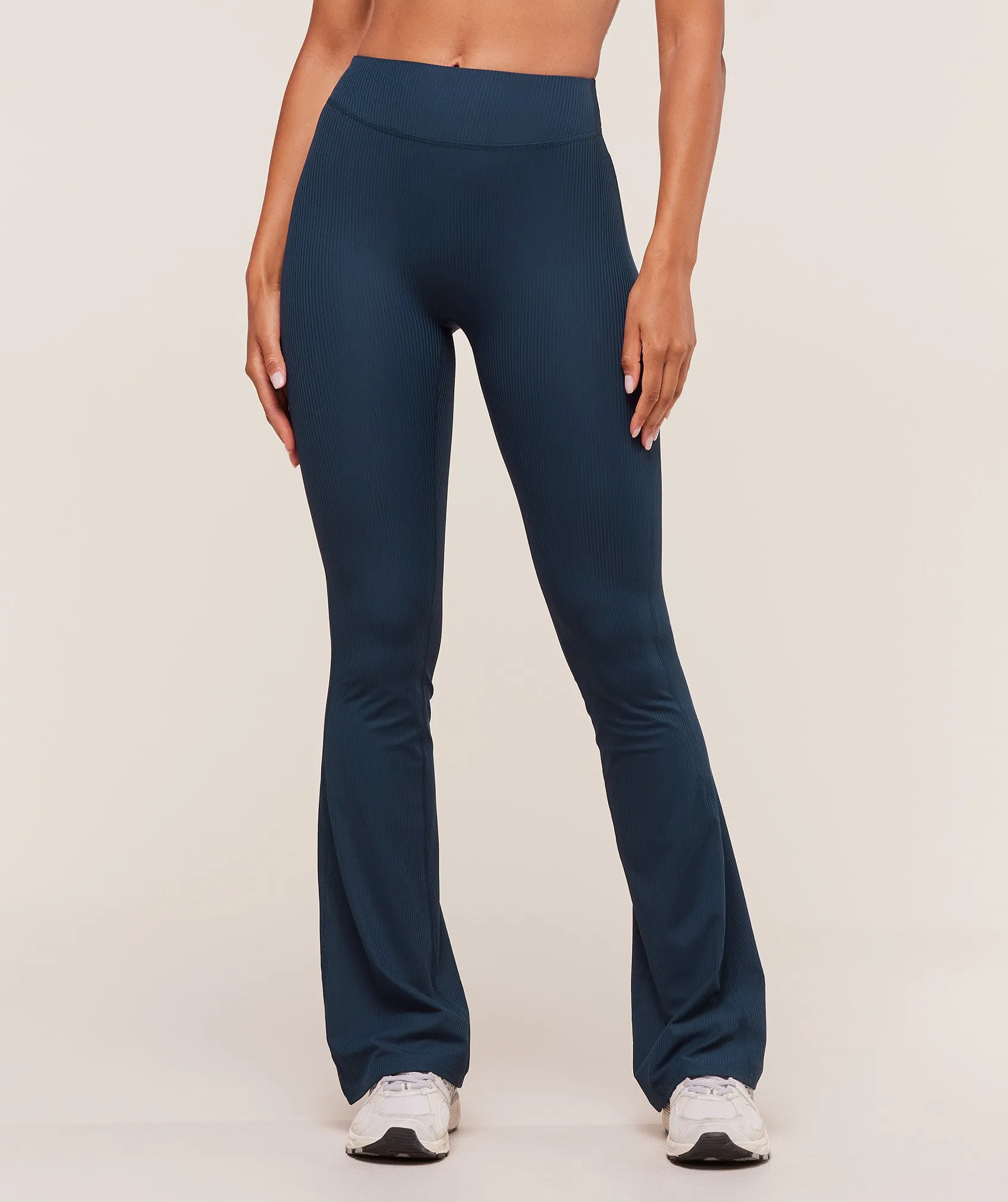 Gymshark Ribbed Flared Legging - Navy sold by Gymshark