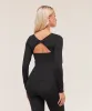 Gymshark Twist Back Long Sleeve Top - Black sold by Gymshark