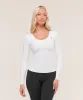 Gymshark Twist Back Long Sleeve Top - White sold by Gymshark