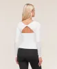 Gymshark Twist Back Long Sleeve Top - White sold by Gymshark