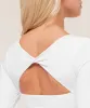 Gymshark Twist Back Long Sleeve Top - White sold by Gymshark