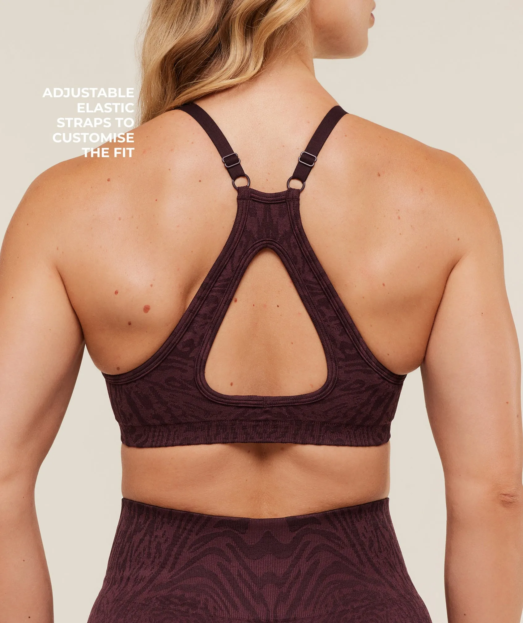 Gymshark Adapt Animal Seamless Sports Bra - Cherry Purple/Reset Pink sold by Gymshark product image thumbnail 5