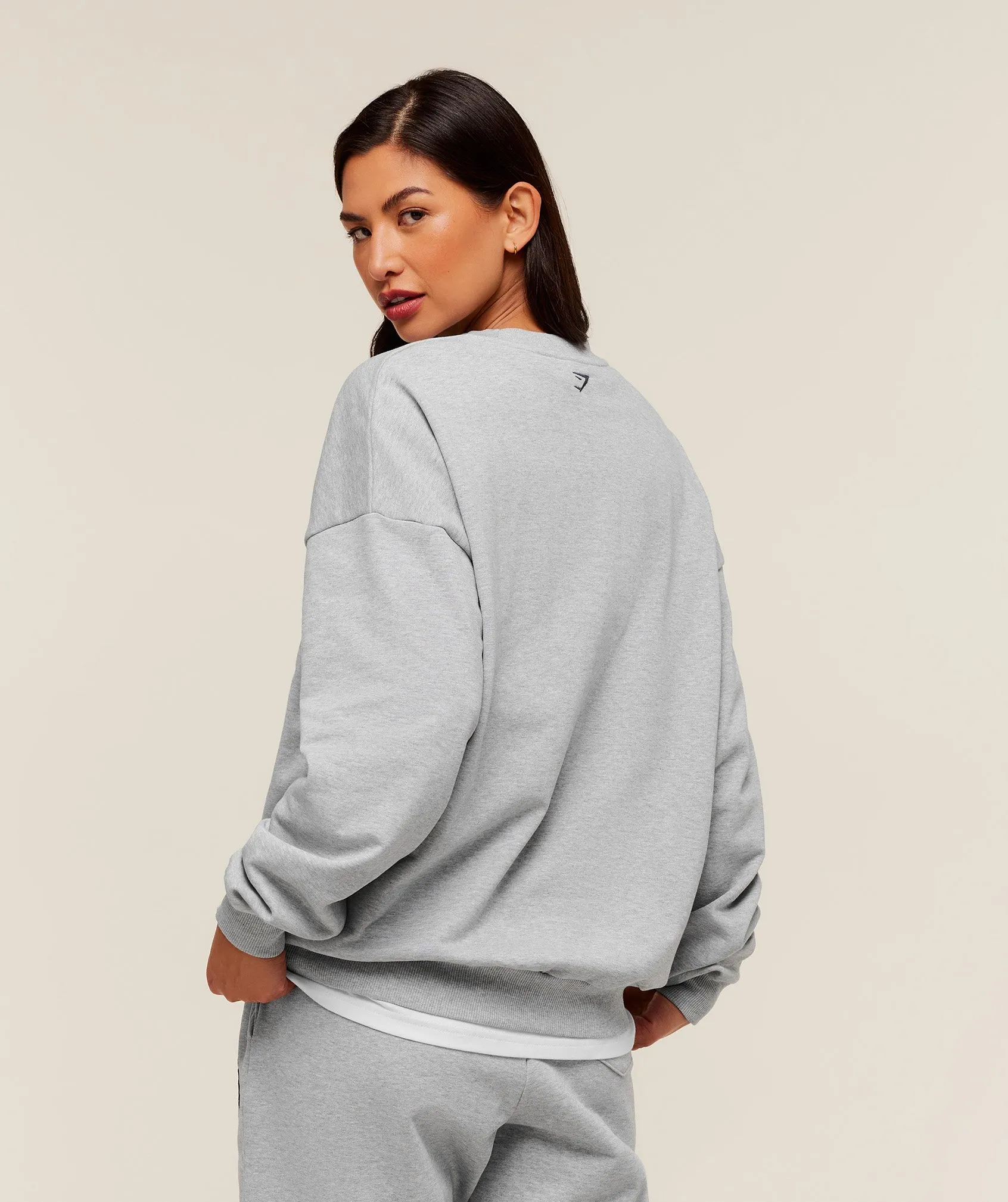 Gymshark Collegiate Graphic Crew Neck Pullover - Light Grey Core Marl sold by Gymshark product image thumbnail 2