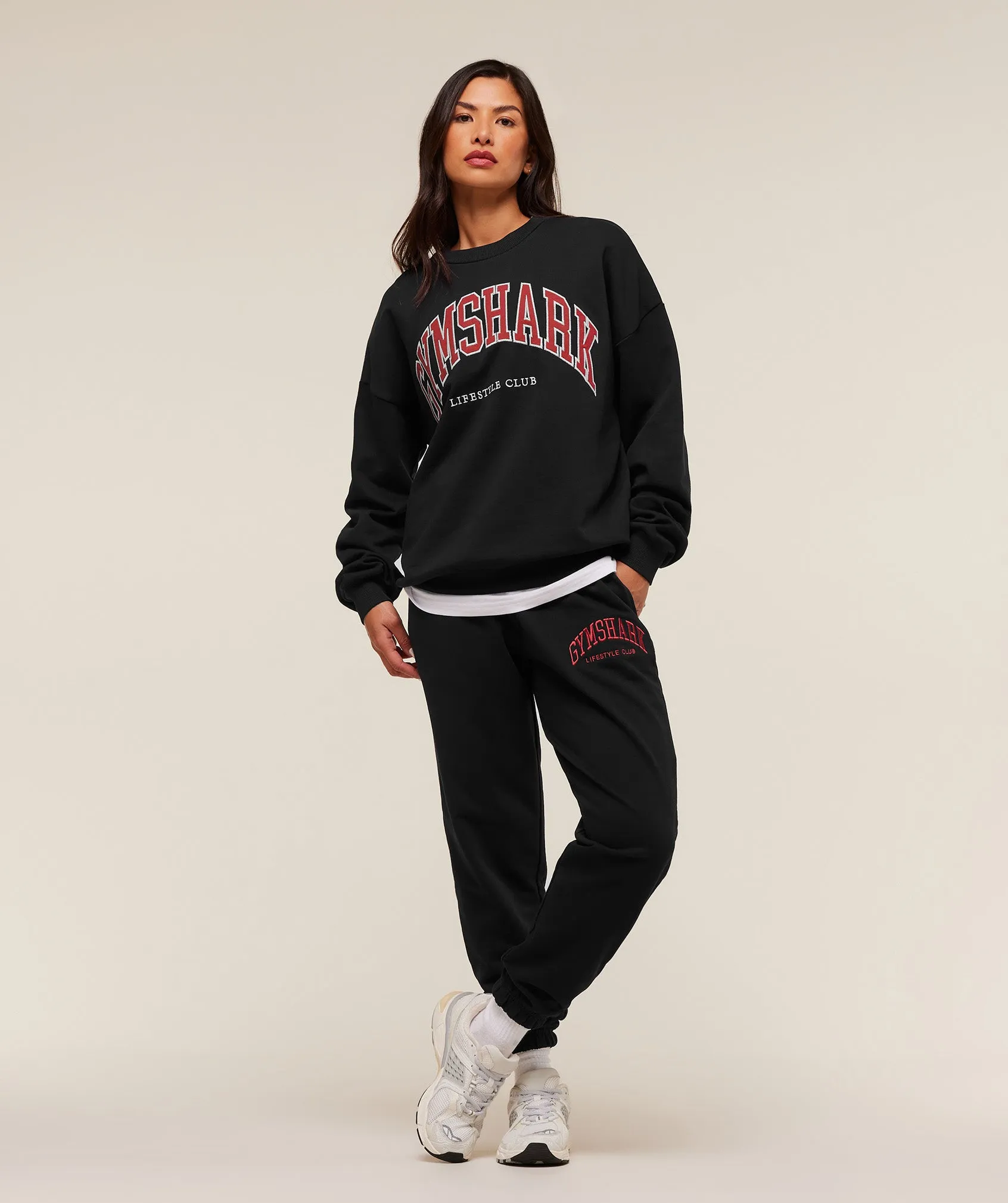 Gymshark Collegiate Graphic Crew Neck Pullover - Black sold by Gymshark product image thumbnail 4