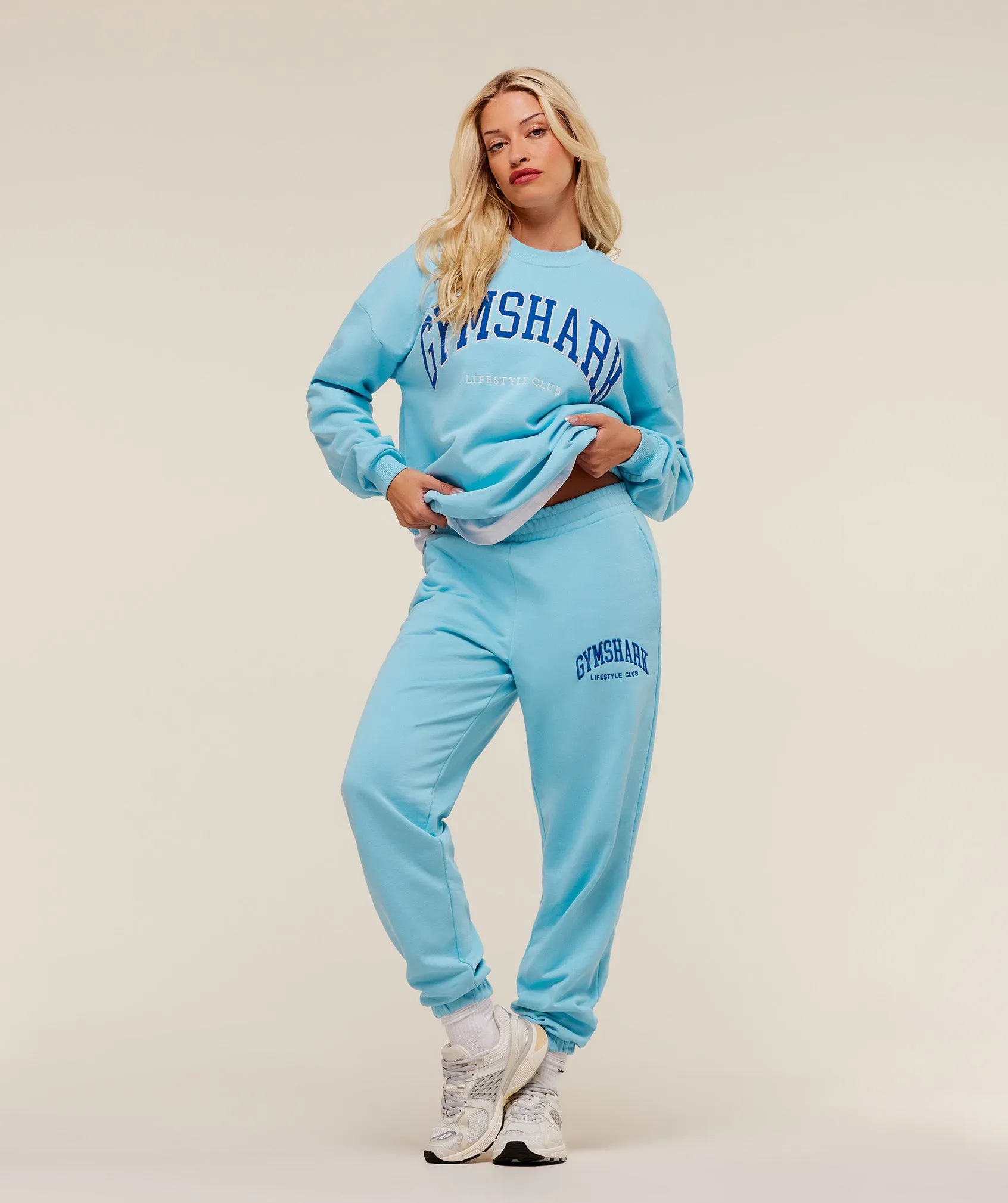 Gymshark Collegiate Graphic Crew Neck Pullover - Athletic Light Blue sold by Gymshark product image thumbnail 4