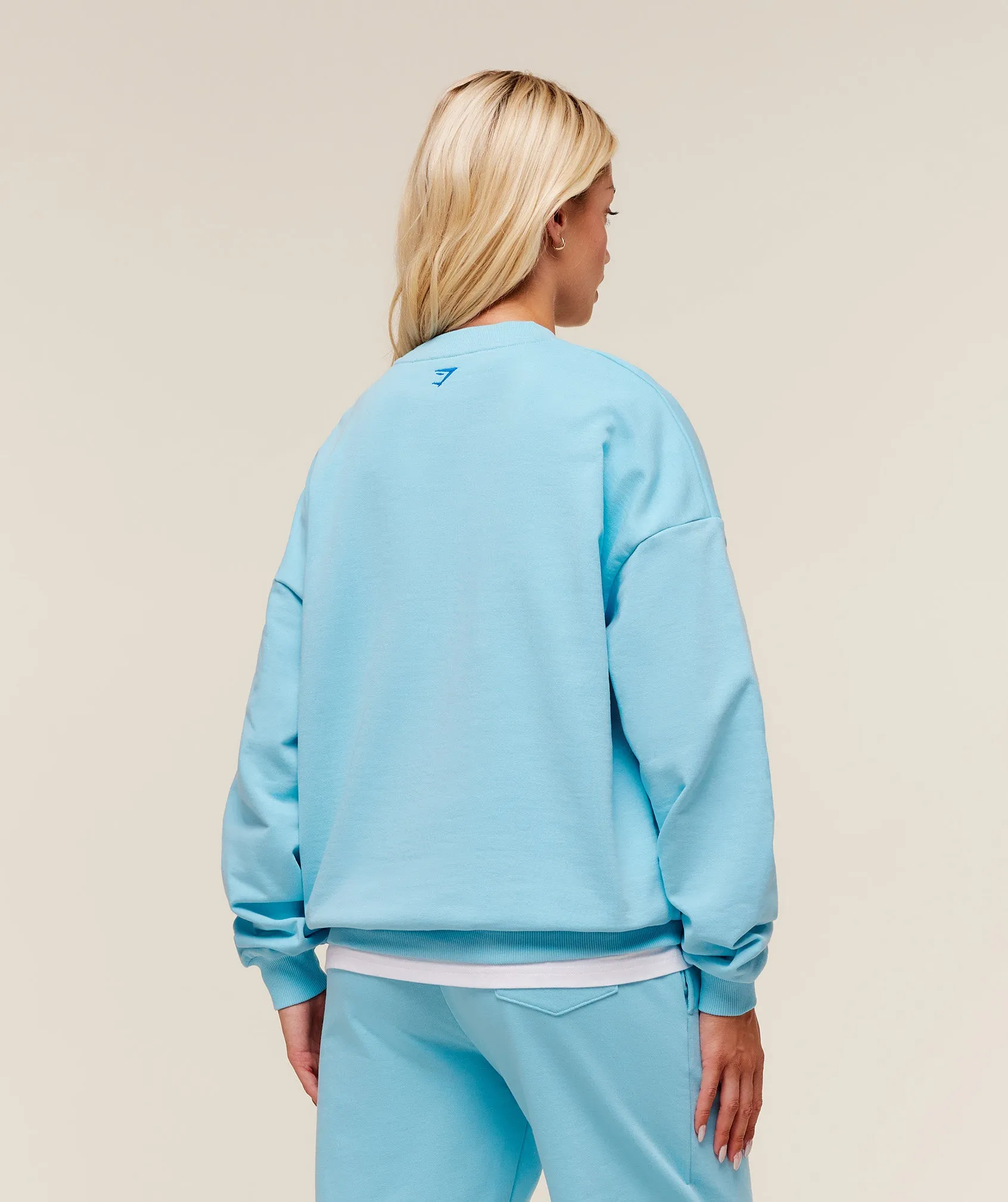 Gymshark Collegiate Graphic Crew Neck Pullover - Athletic Light Blue sold by Gymshark product image thumbnail 2