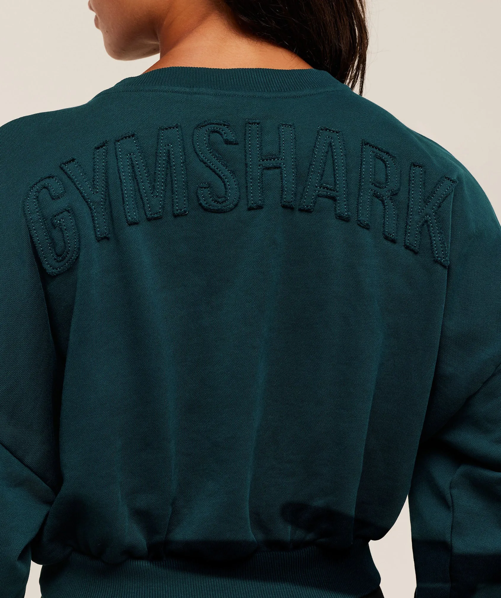 Gymshark Power Washed Sweat Top - Deep Petrol Blue/Acid Wash Small Ball sold by Gymshark product image thumbnail 5