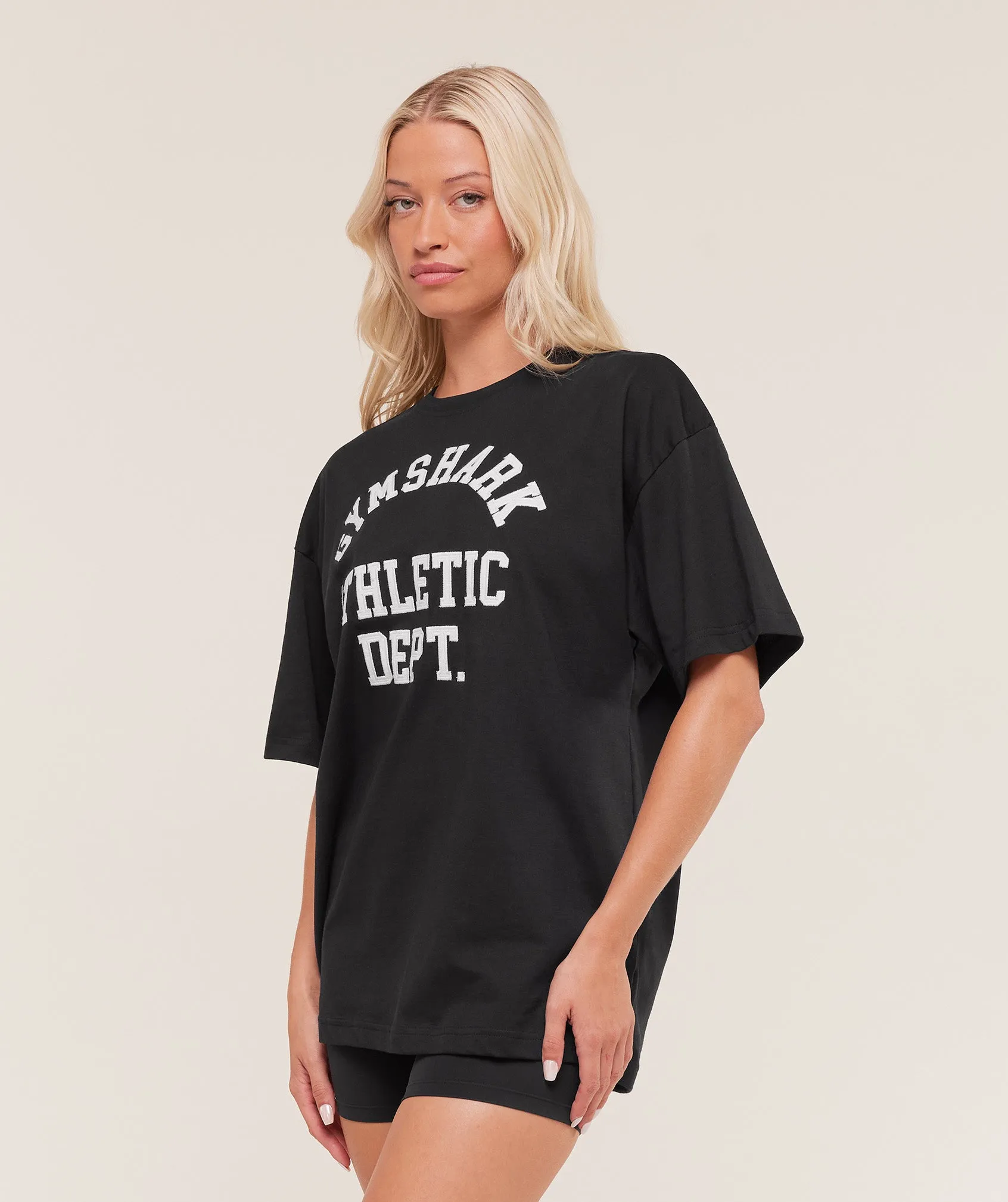 Gymshark Athletic Department Oversized Graphic T-Shirt - Black sold by Gymshark product image thumbnail 3