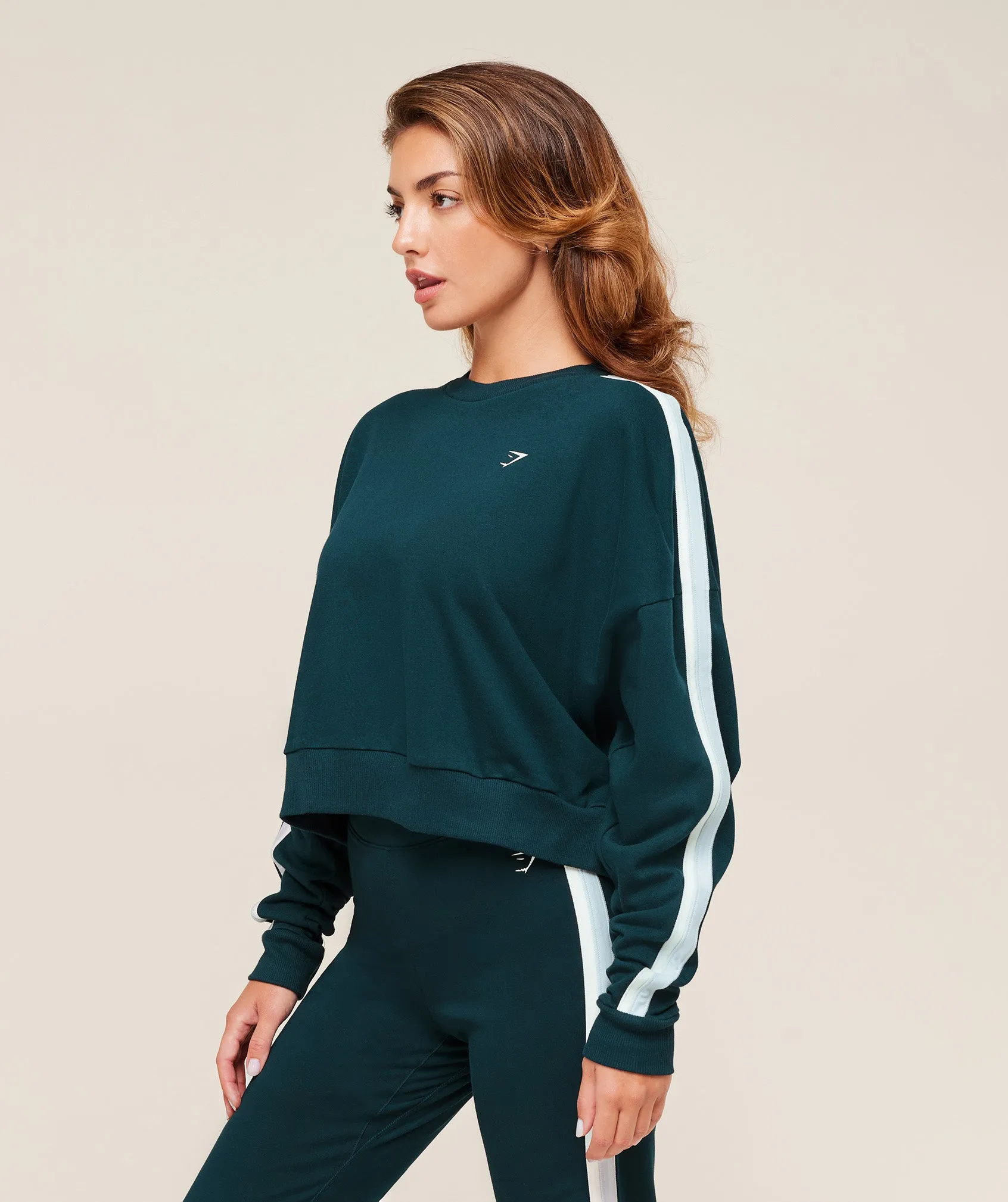 Gymshark Piping Midi Crew Neck - Deep Petrol Blue/Smoke Blue/Soft White sold by Gymshark product image thumbnail 3