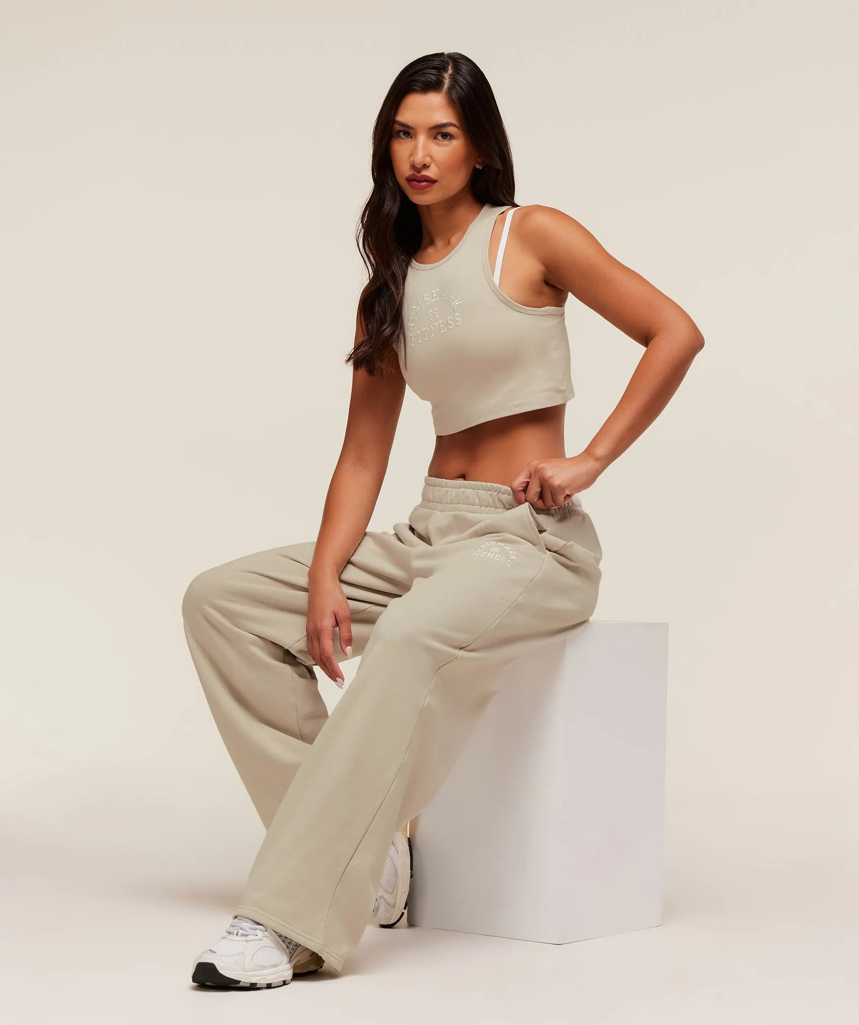 Gymshark Fitness Embroidered Graphic Tank - Pebble Grey sold by Gymshark product image thumbnail 4