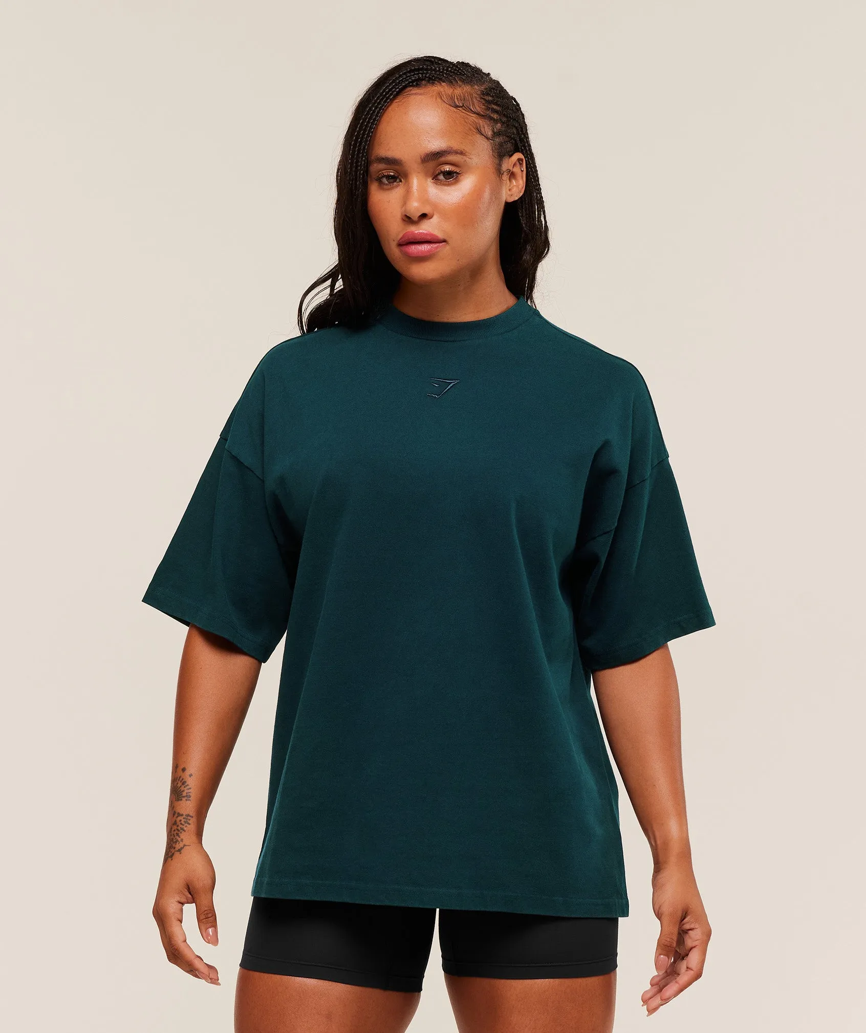 Gymshark Power Washed Oversized T-Shirt - Deep Petrol Blue/Acid Wash sold by Gymshark product image thumbnail 2