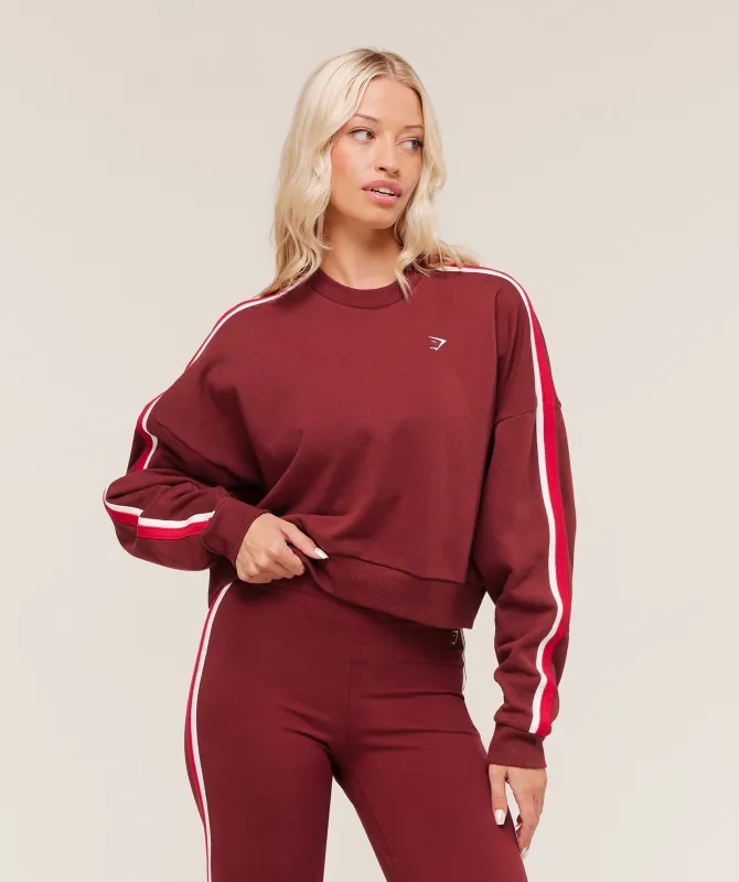 Gymshark Piping Midi Crew Neck - Sets Red/Carmine Red/Soft White sold by Gymshark
