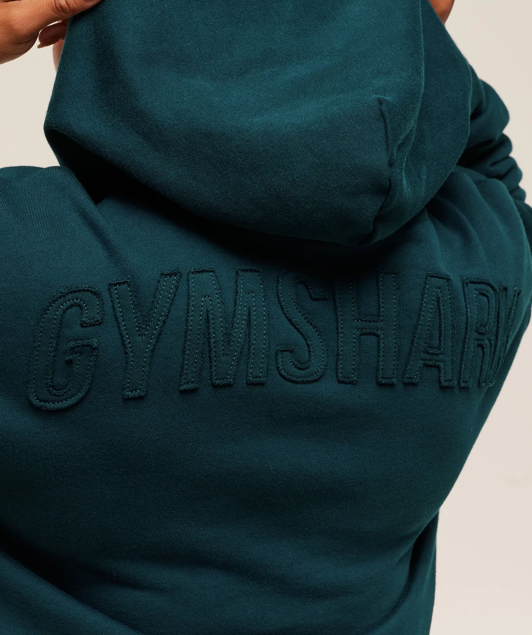 Gymshark Power Washed Oversized Hoodie - Deep Petrol Blue/Acid Wash Small Ball sold by Gymshark product image thumbnail 5