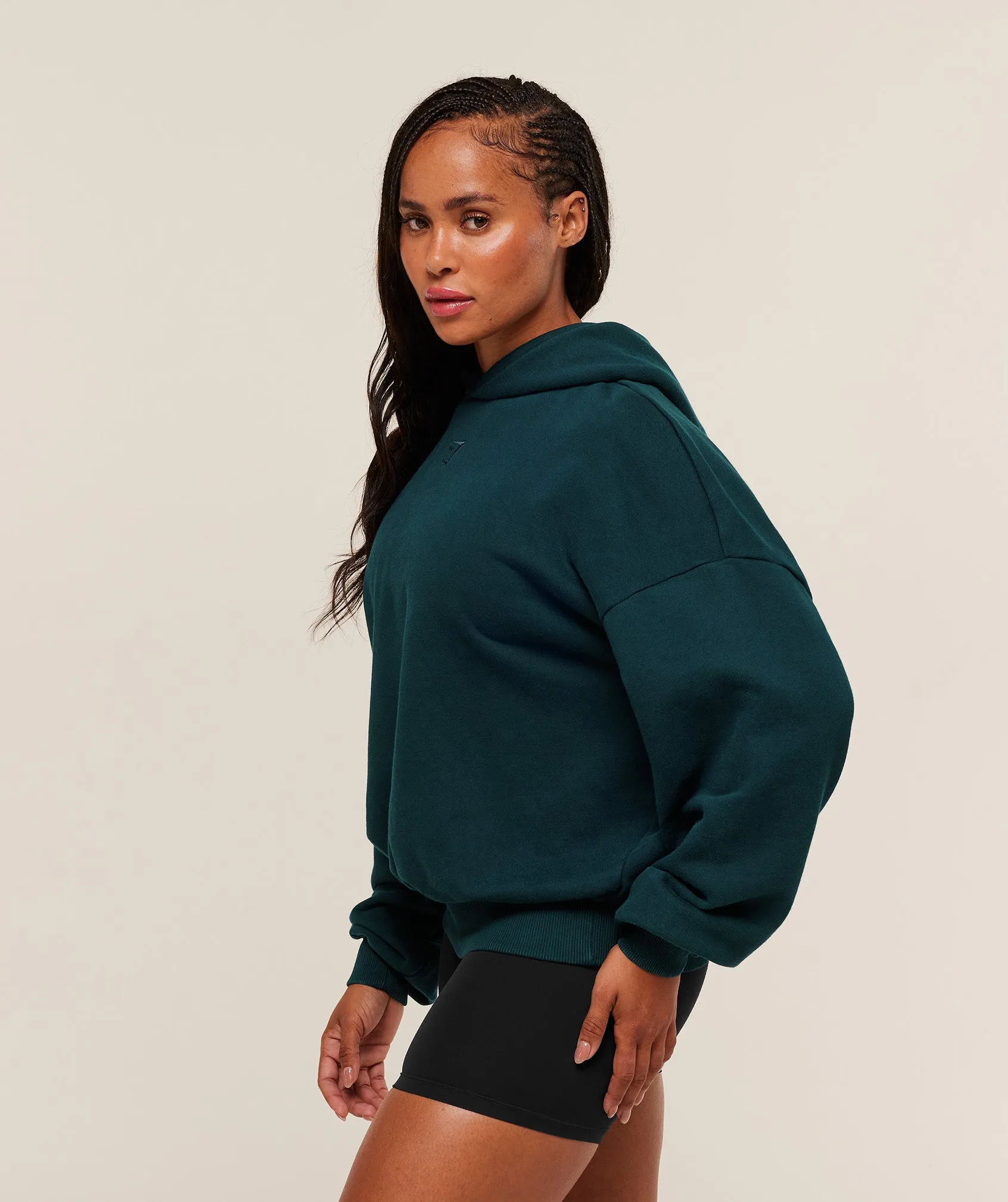 Gymshark Power Washed Oversized Hoodie - Deep Petrol Blue/Acid Wash Small Ball sold by Gymshark product image thumbnail 3