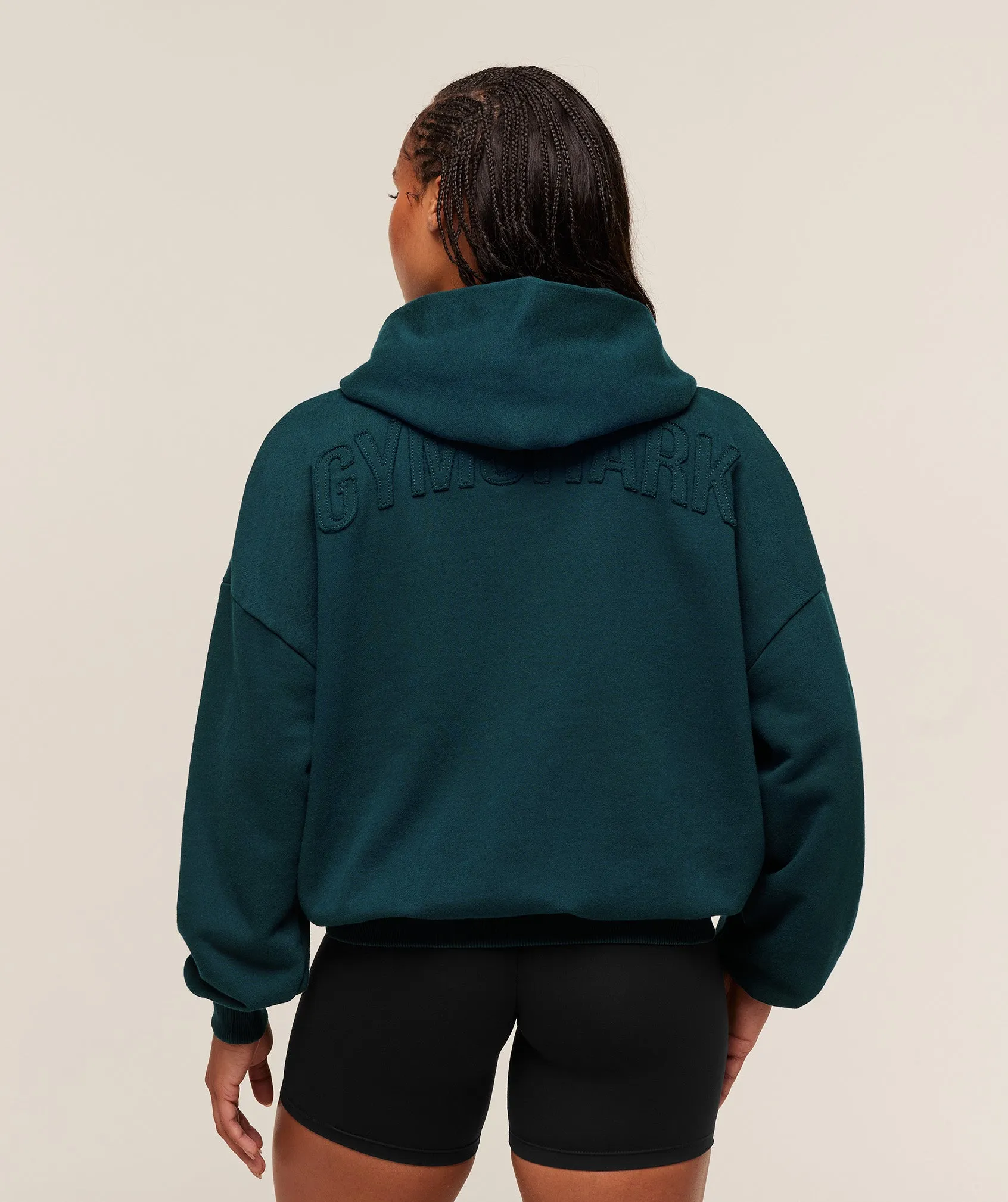 Gymshark Power Washed Oversized Hoodie - Deep Petrol Blue/Acid Wash Small Ball sold by Gymshark