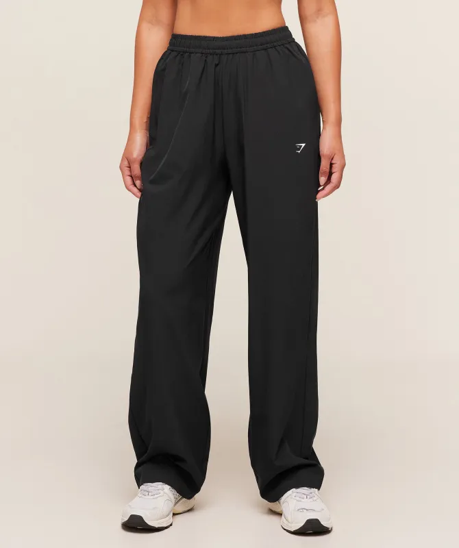 Gymshark Everyday Woven Straight Leg Joggers - Black sold by Gymshark