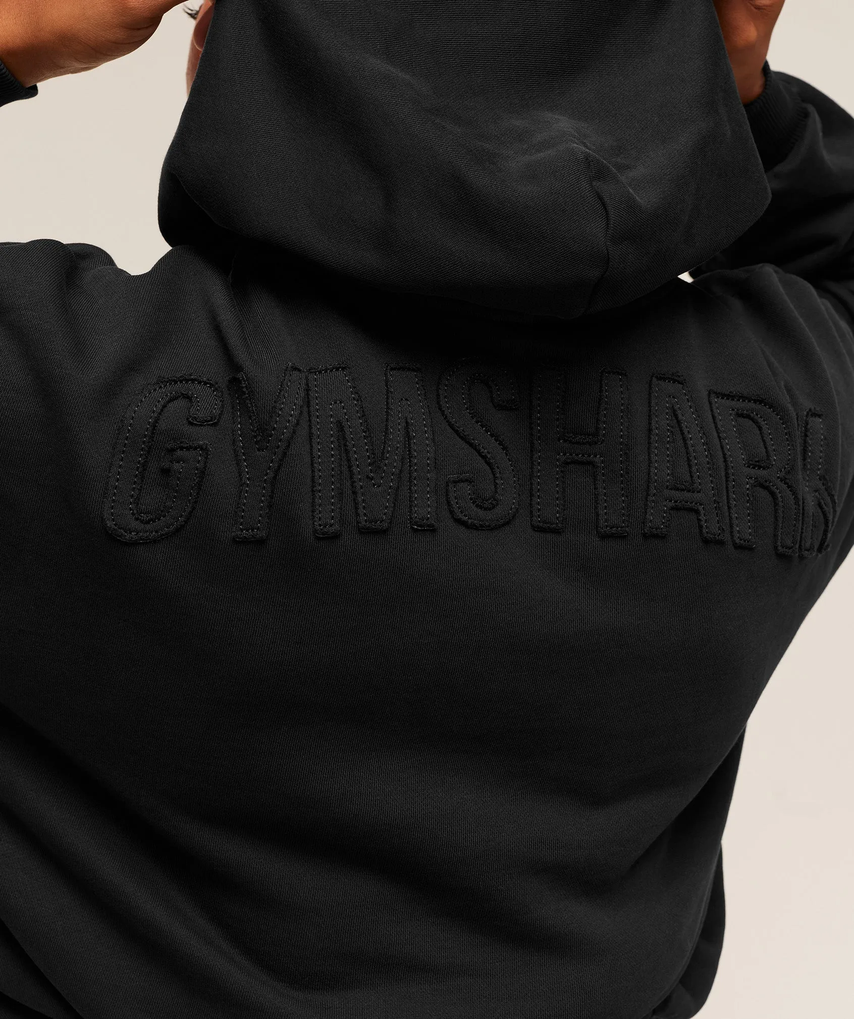 Gymshark Power Washed Oversized Hoodie - Black/Acid Wash sold by Gymshark product image thumbnail 5