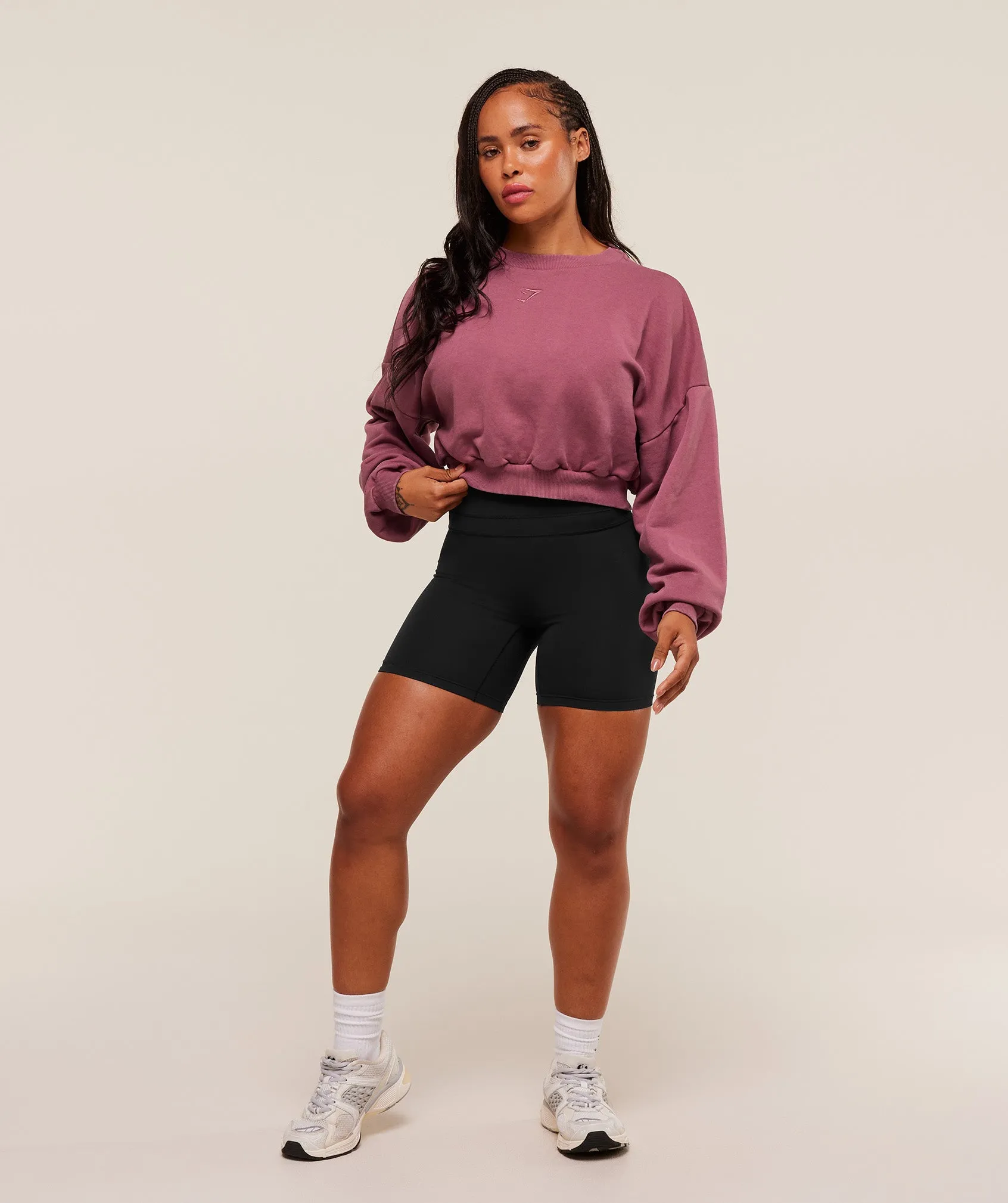 Gymshark Power Washed Sweat Top - Reset Pink/Acid Wash Small Ball sold by Gymshark product image thumbnail 4