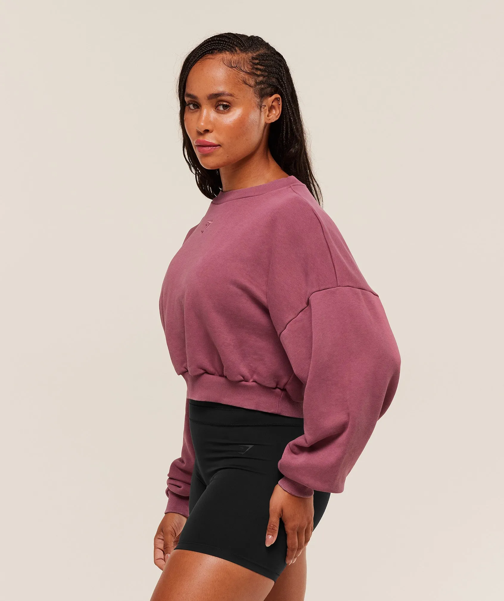Gymshark Power Washed Sweat Top - Reset Pink/Acid Wash Small Ball sold by Gymshark product image thumbnail 5