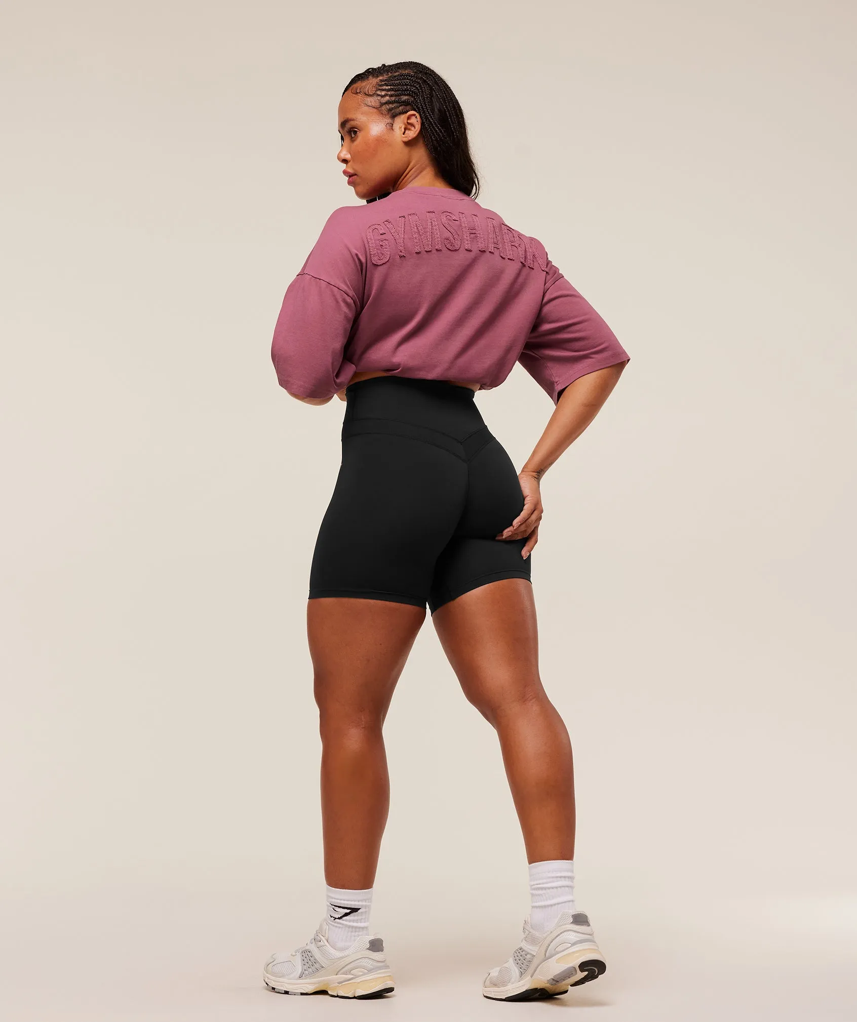 Gymshark Power Washed Oversized T-Shirt - Reset Pink/Acid Wash Small Ball sold by Gymshark product image thumbnail 4