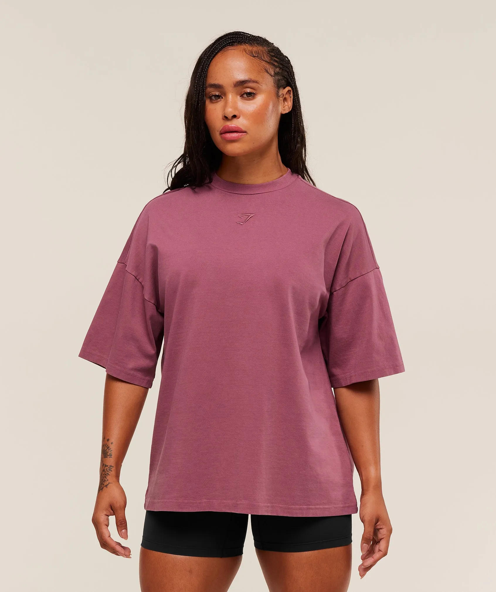 Gymshark Power Washed Oversized T-Shirt - Reset Pink/Acid Wash Small Ball sold by Gymshark product image thumbnail 2