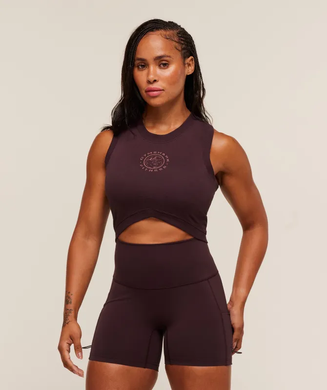 Gymshark Legacy Sleeveless Crop Top - Cherry Purple sold by Gymshark