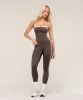 Gymshark Piping Bandeau With Shelf - Walnut Brown/Chestnut Pink/Soft White sold by Gymshark