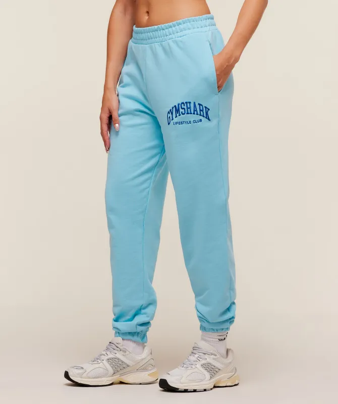 Gymshark Collegiate Graphic Joggers - Athletic Light Blue sold by Gymshark