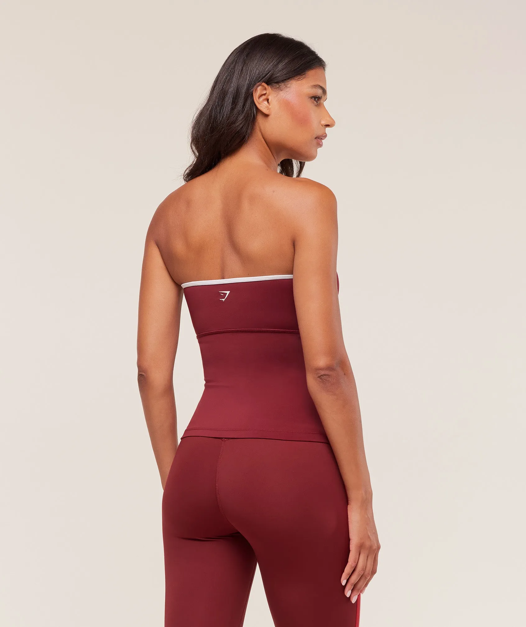 Gymshark Piping Bandeau With Shelf - Sets Red/Carmine Red/Soft White sold by Gymshark product image thumbnail 3