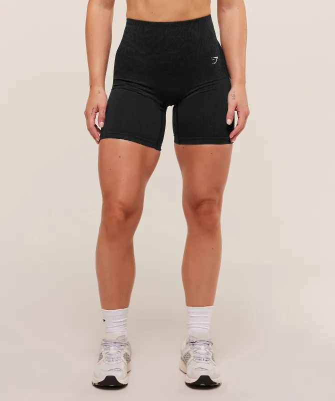 Gymshark Adapt Animal Seamless Shorts - Black/Asphalt Grey sold by Gymshark