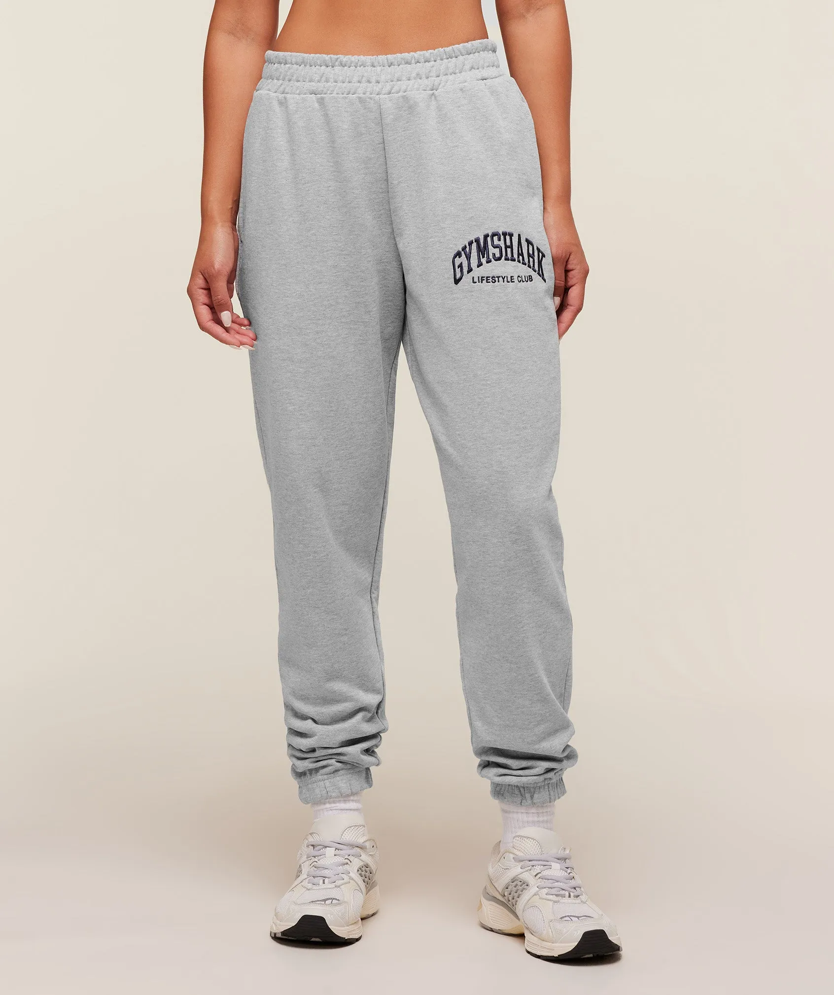 Gymshark Collegiate Graphic Joggers - Light Grey Core Marl sold by Gymshark product image thumbnail 3